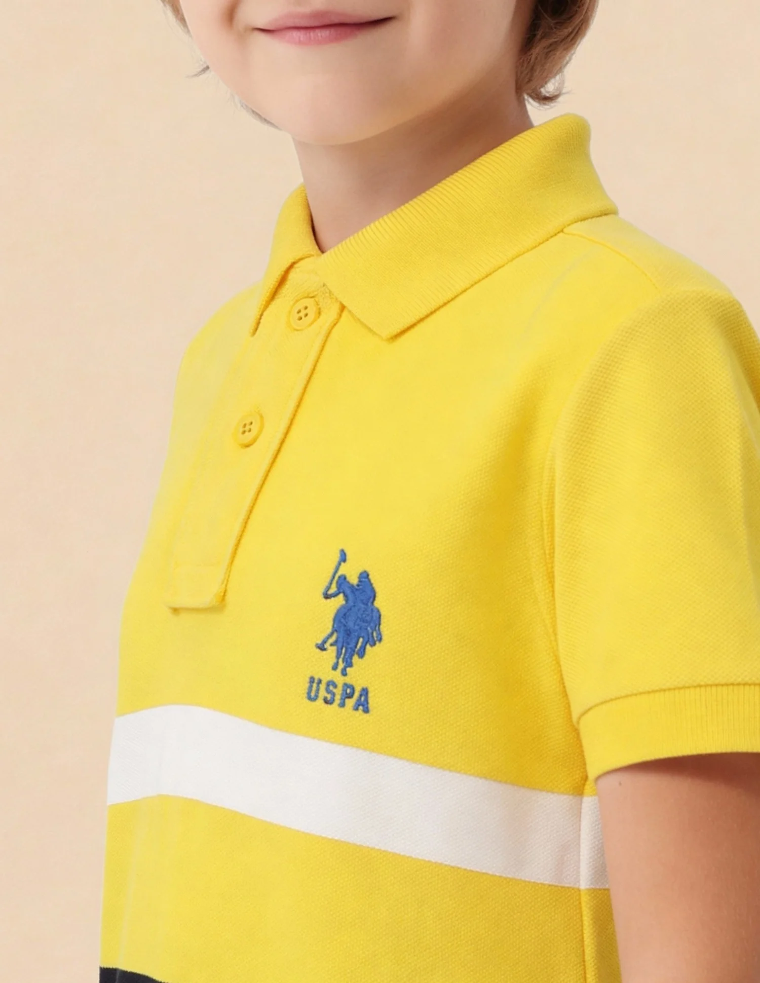 Boys Horizontal Stripe Polo Shirt - Image 6