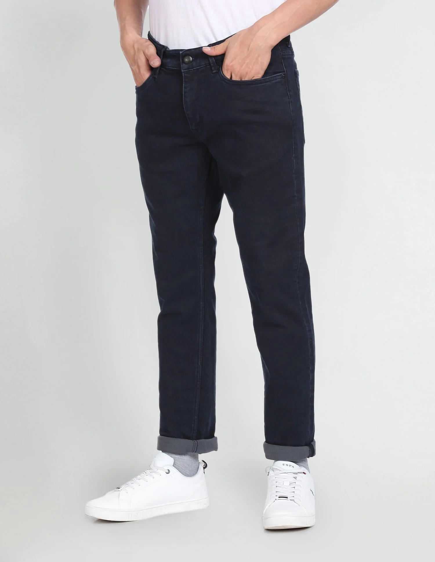 Brandon Slim Tapered Fit Dark Wash Jeans - Image 4
