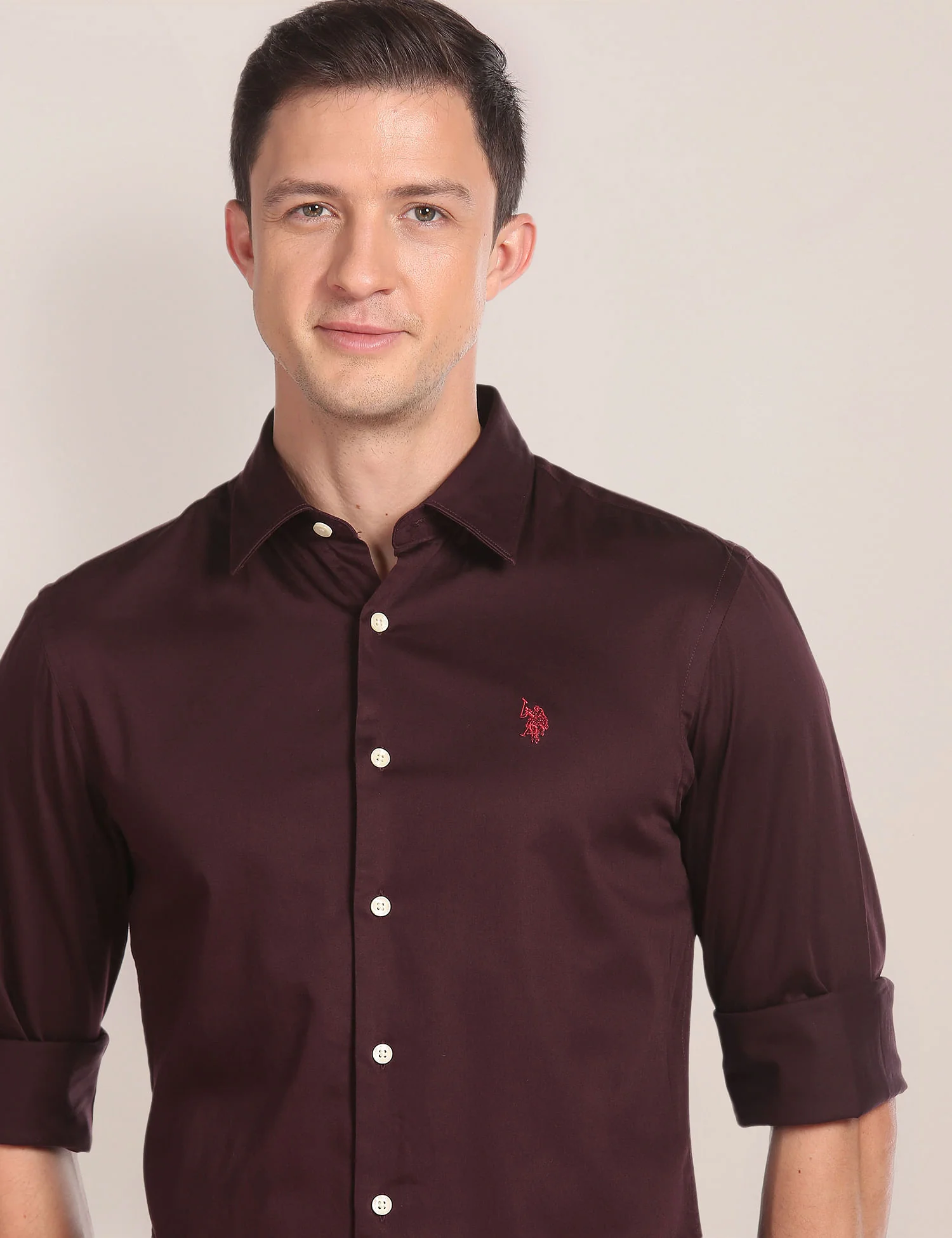 Cotton Stretch Solid Shirt - Image 6