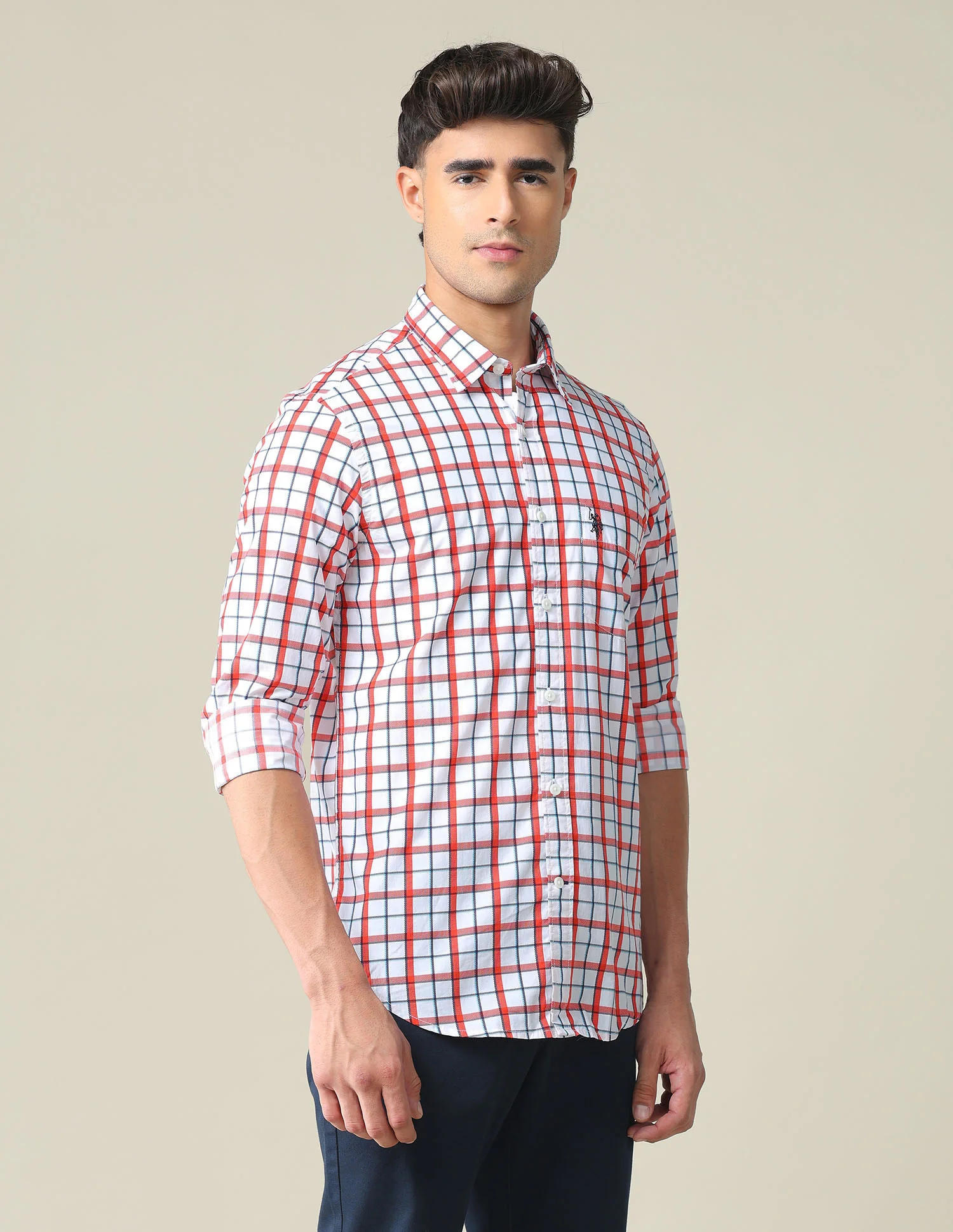 Cotton Tartan Check Casual Shirt - Image 4