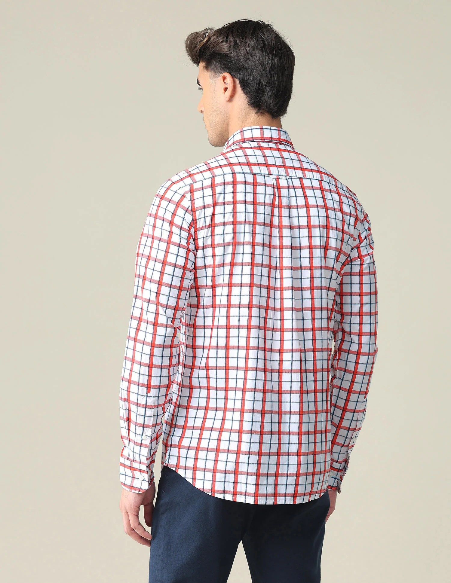 Cotton Tartan Check Casual Shirt - Image 5