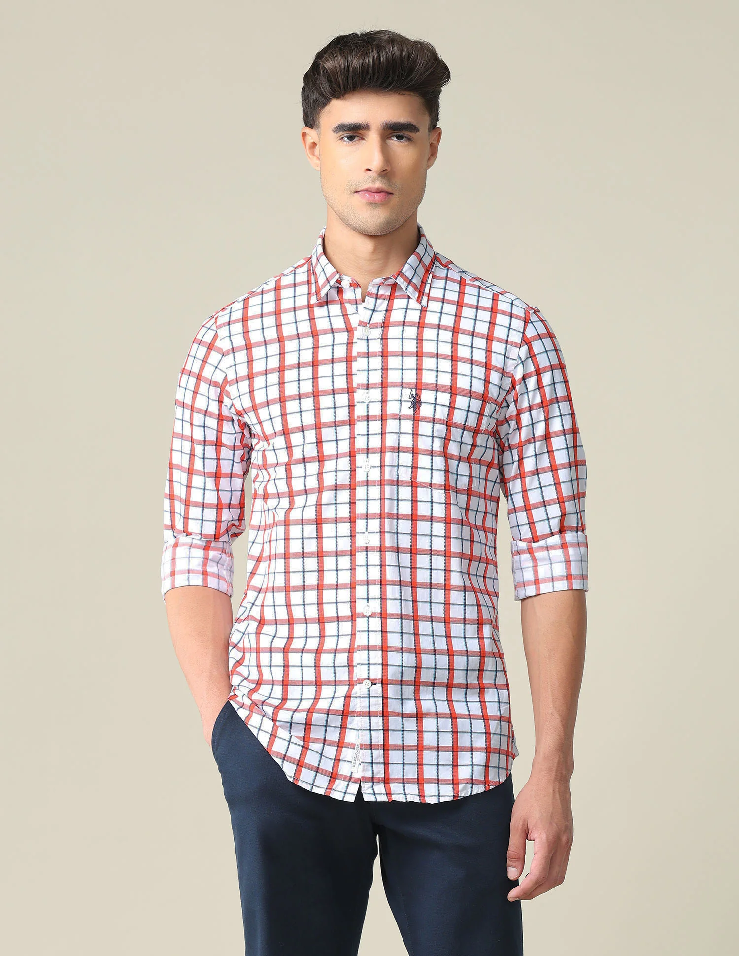 Cotton Tartan Check Casual Shirt - Image 6