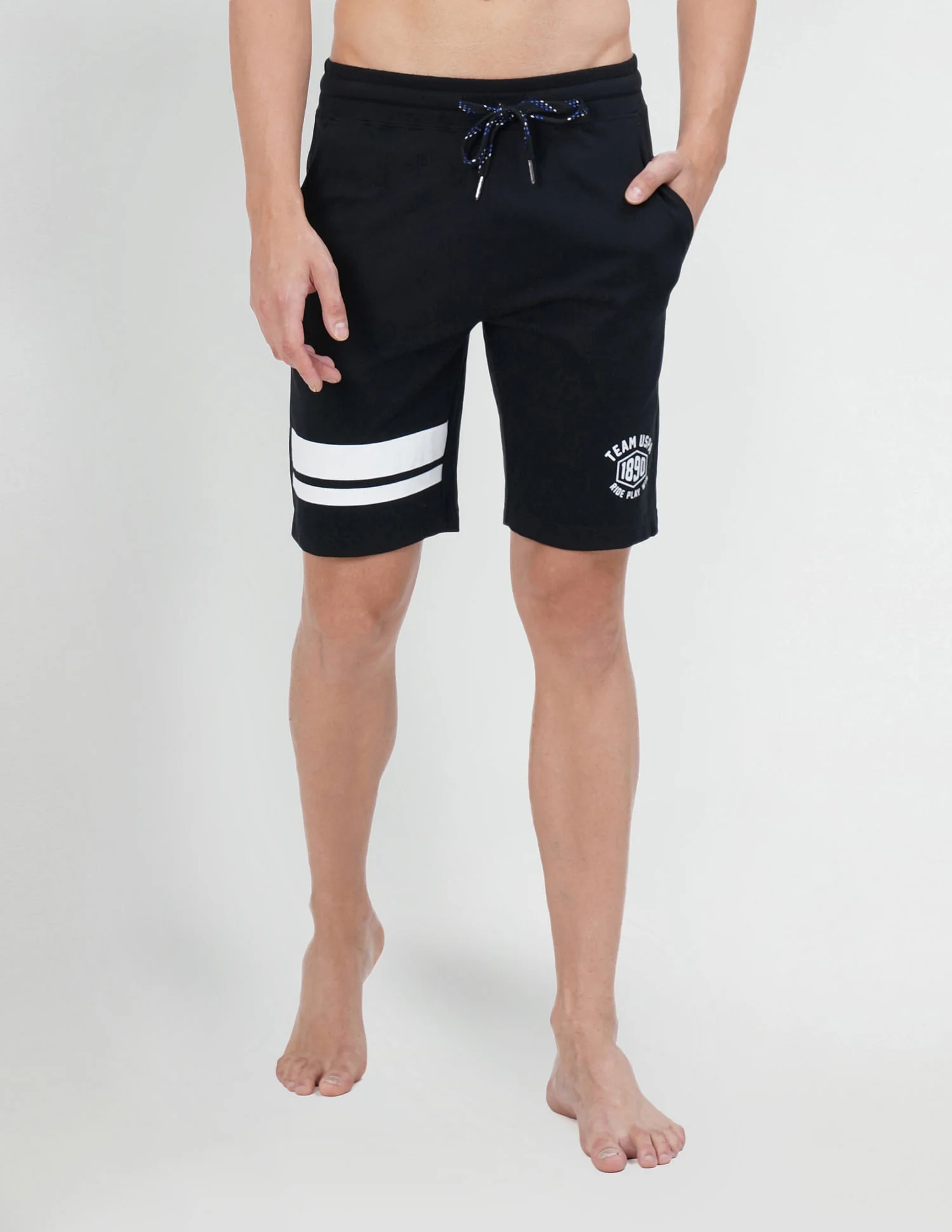 Elasticized Waist Stripe Logo IYAP Knit Shorts - Pack Of 1 - Image 3