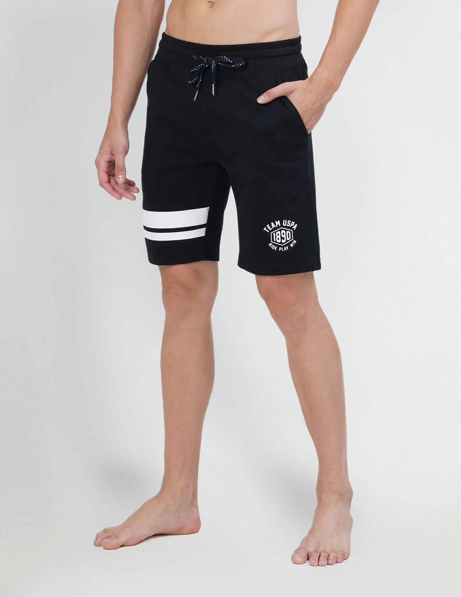 Elasticized Waist Stripe Logo IYAP Knit Shorts - Pack Of 1 - Image 4