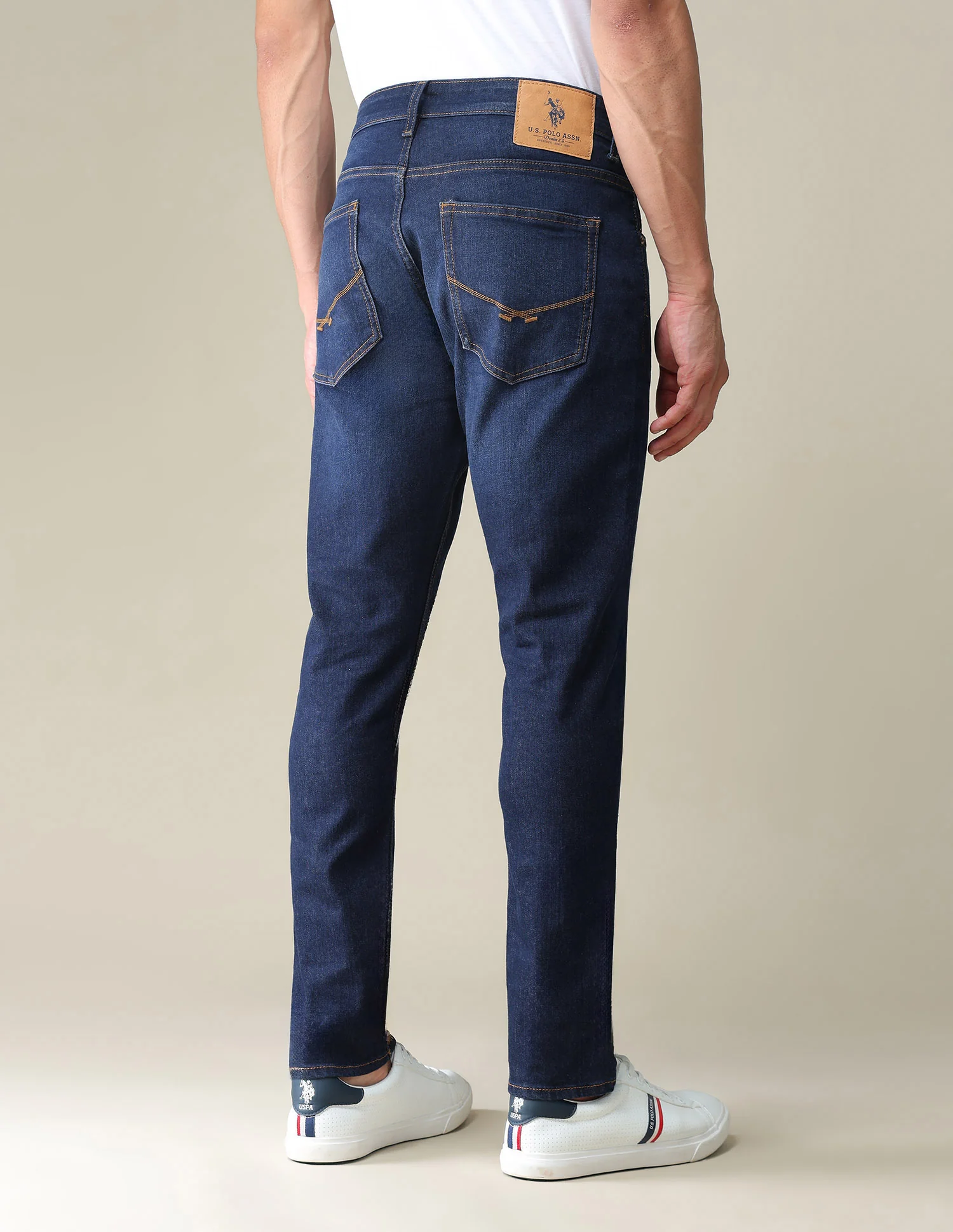 Henry Tapered Cropped Fit Blue Jeans - Image 5
