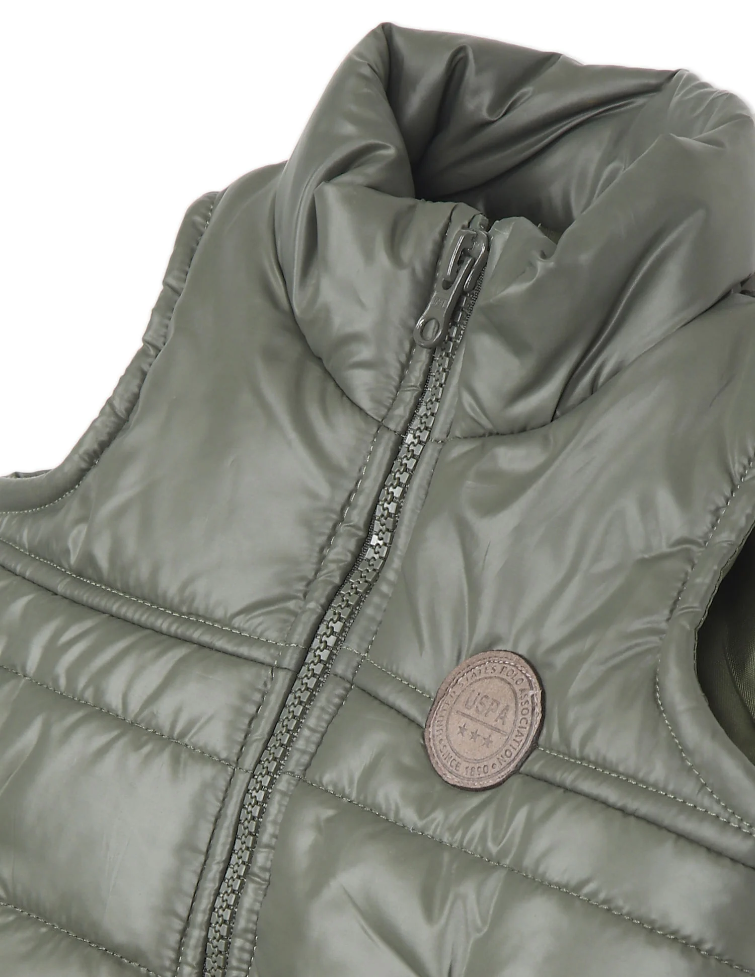 High Neck Sleeveless Puffer Jacket - Image 3