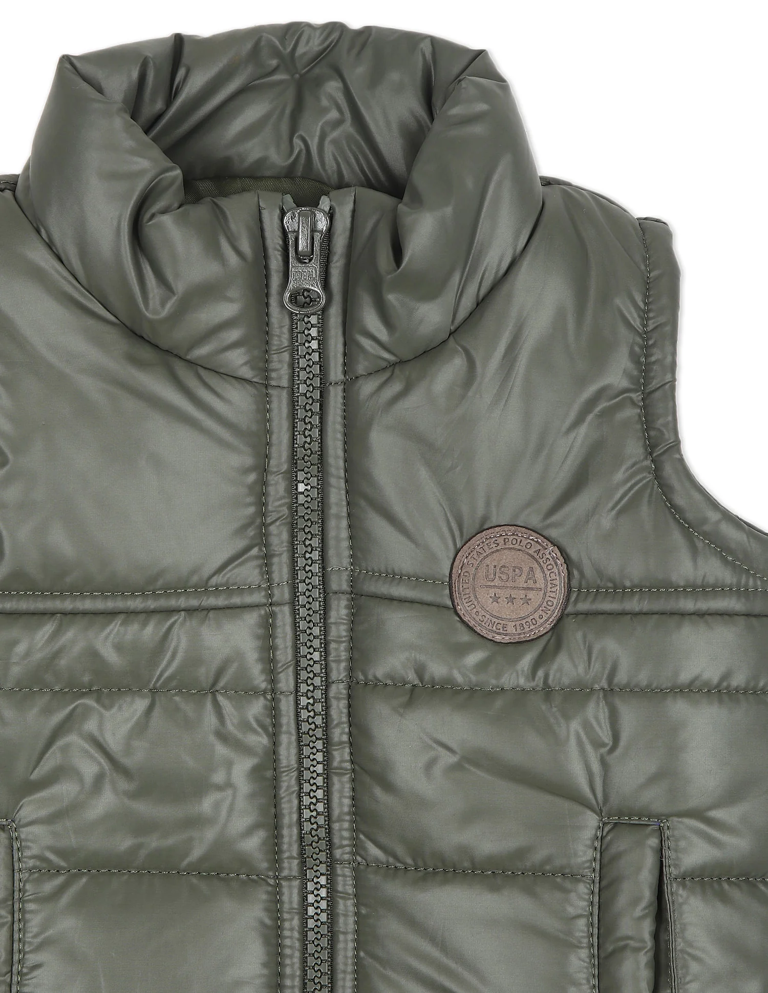 High Neck Sleeveless Puffer Jacket - Image 4