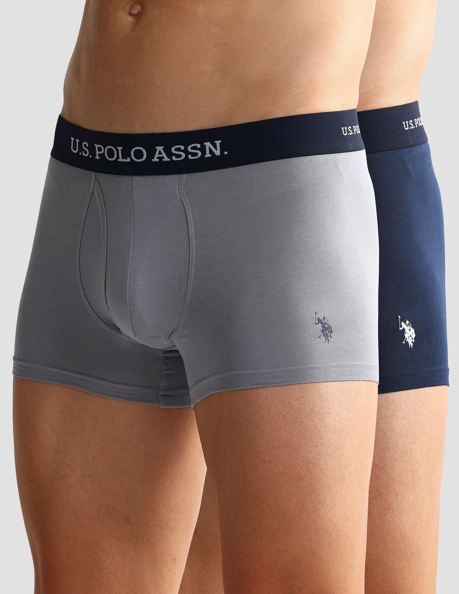 Elastic Waistband Ribbed Solid OET011 Trunks - Pack Of 2 - Image 7