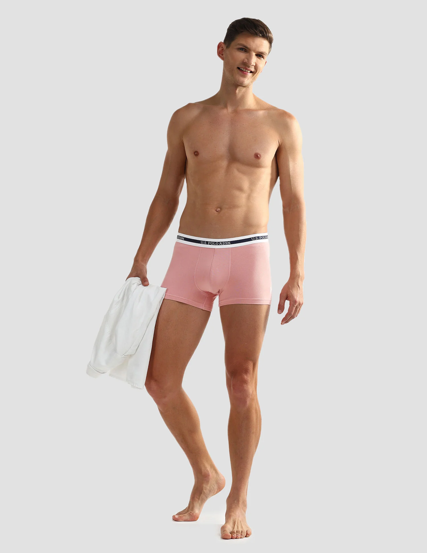 Elastic Waistband Ribbed Solid OET09 Trunks - Pack Of 2 - Image 4