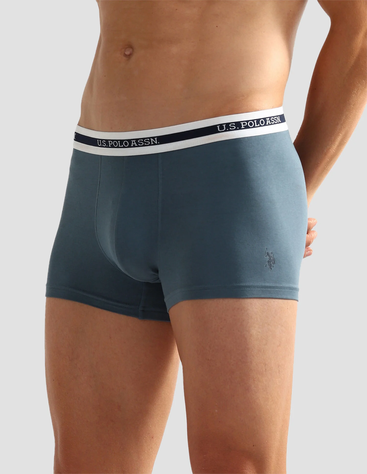 Elastic Waistband Ribbed Solid OET09 Trunks - Pack Of 2 - Image 5