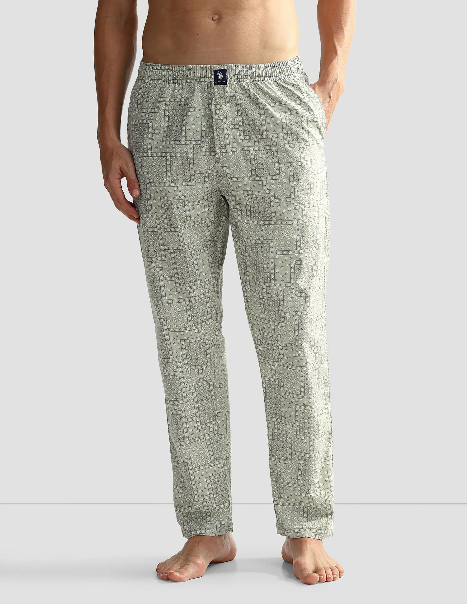 Mid Rise Printed OELP7 Lounge Track Pants - Pack Of 1 - Image 6