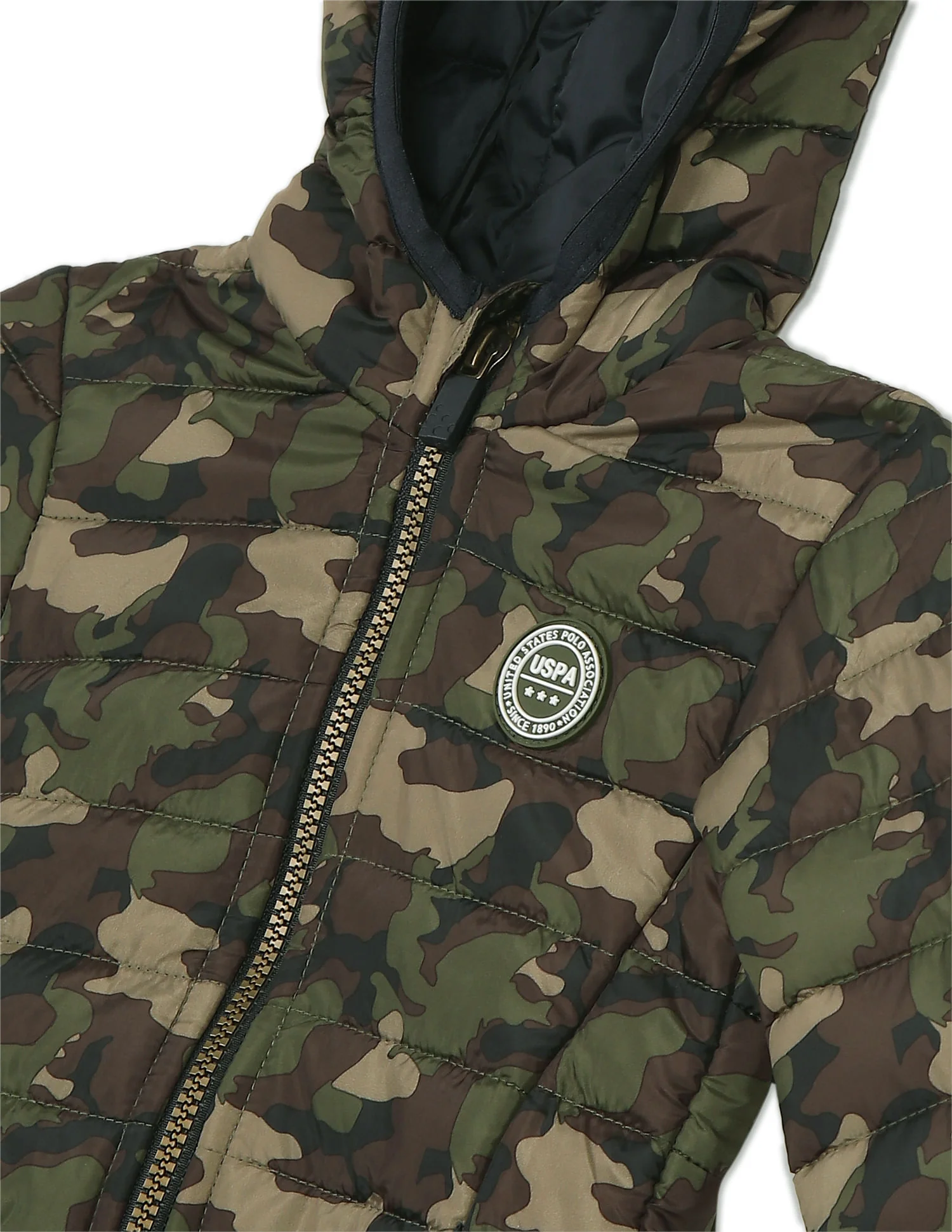 Long Sleeve Camo Print Hooded Jacket - Image 3
