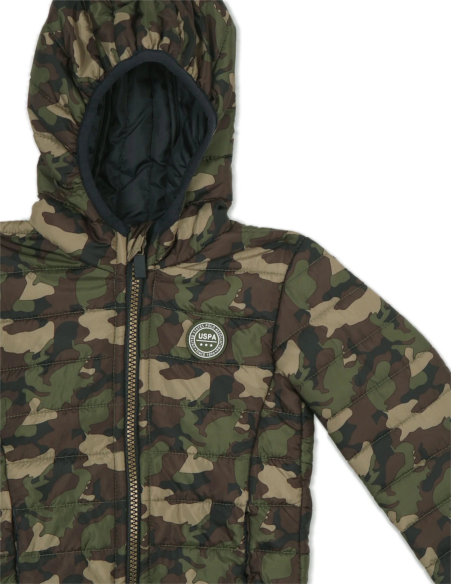 Long Sleeve Camo Print Hooded Jacket - Image 4