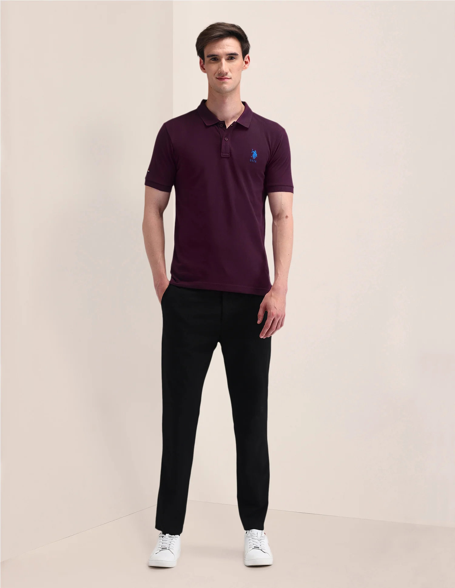 Solid Slim Fit Polo Shirt - Image 3