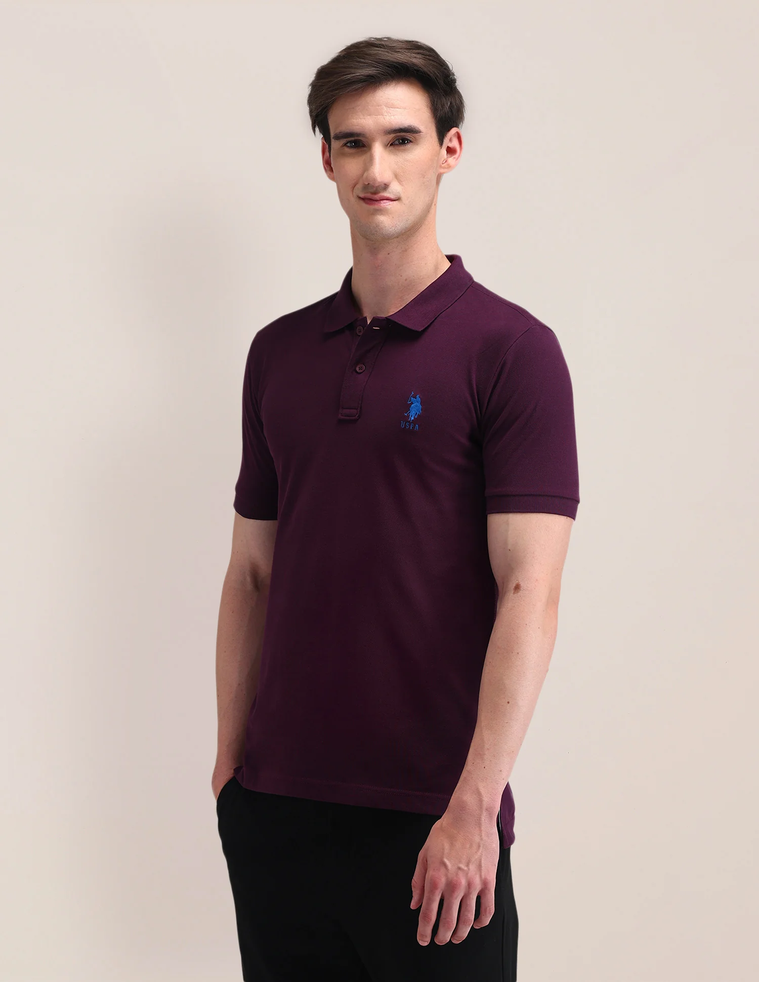 Solid Slim Fit Polo Shirt - Image 4