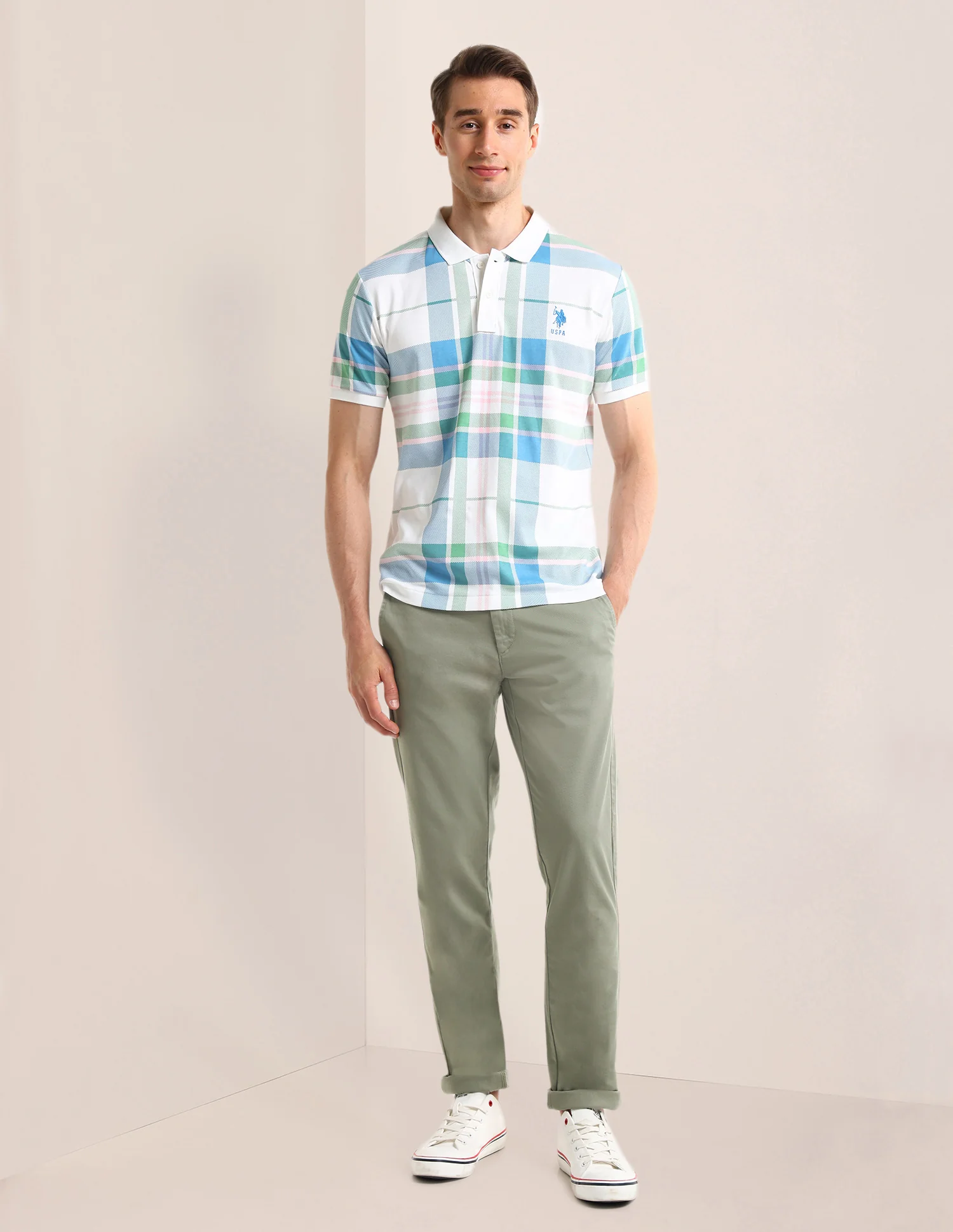 Denver Slim Fit Twill Trousers - Image 3