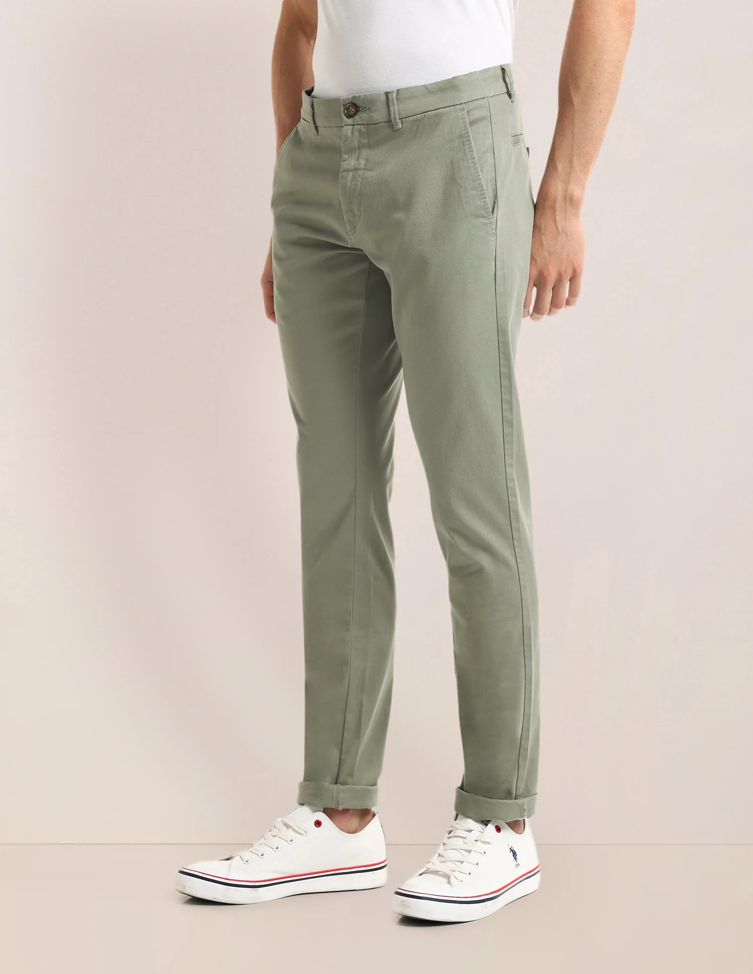 Denver Slim Fit Twill Trousers - Image 4