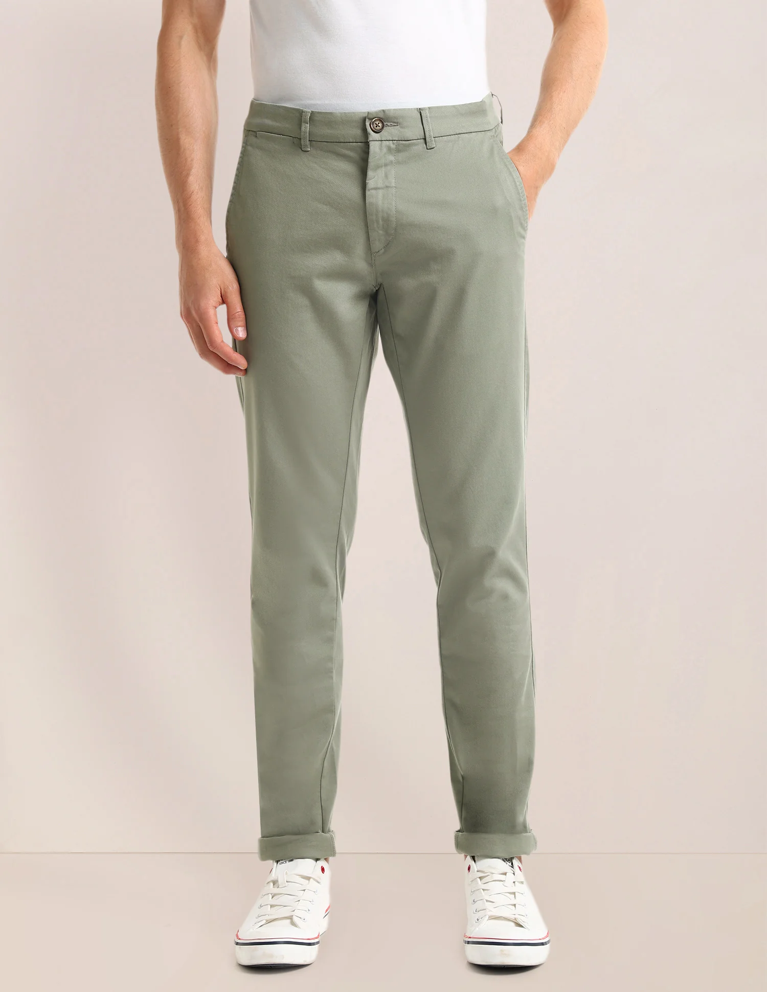 Denver Slim Fit Twill Trousers - Image 6