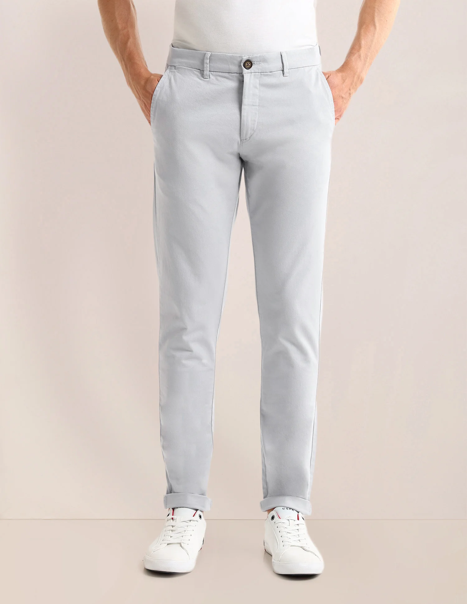 Denver Slim Fit Twill Trousers - Image 6