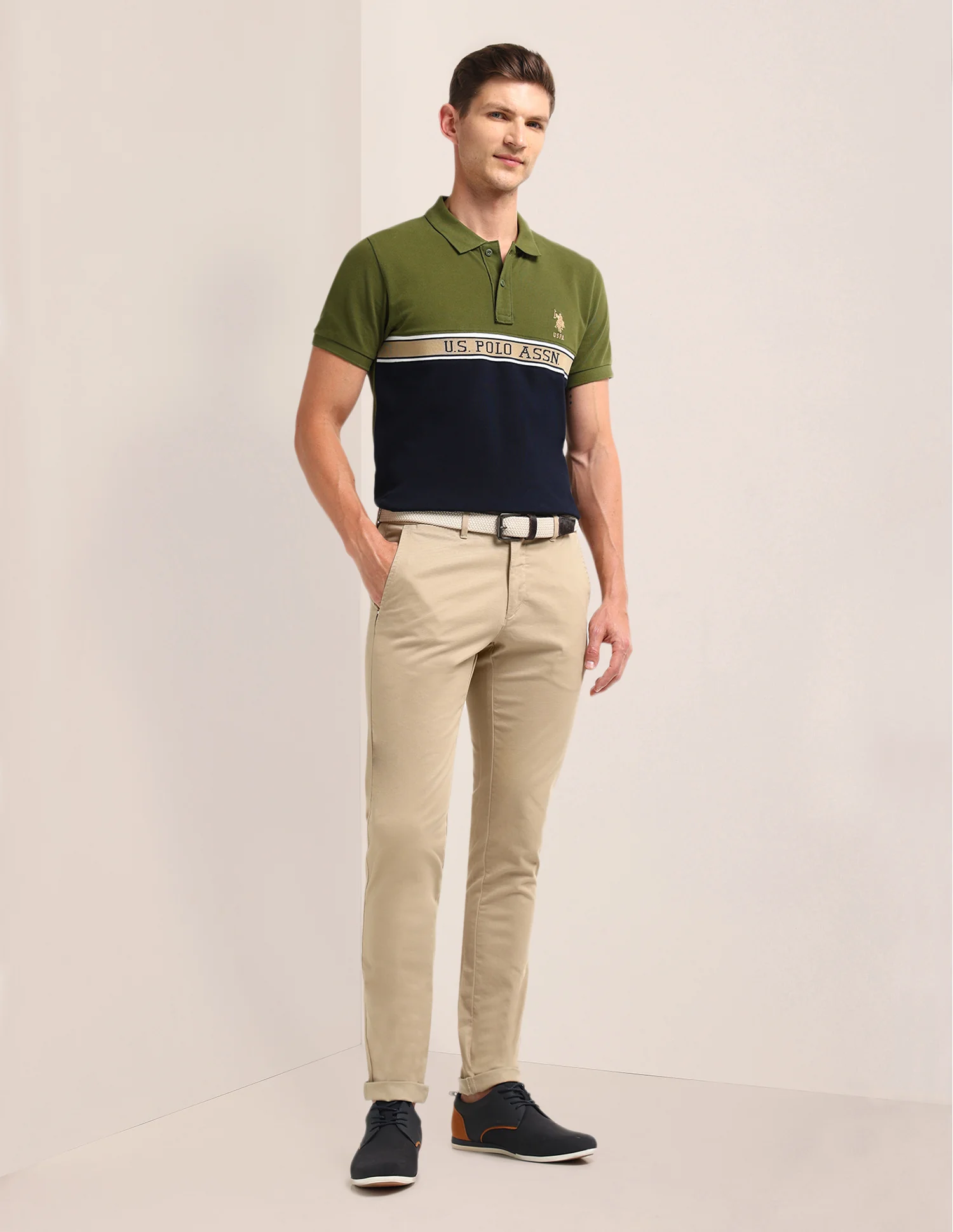 Denver Slim Fit Twill Trousers - Image 3