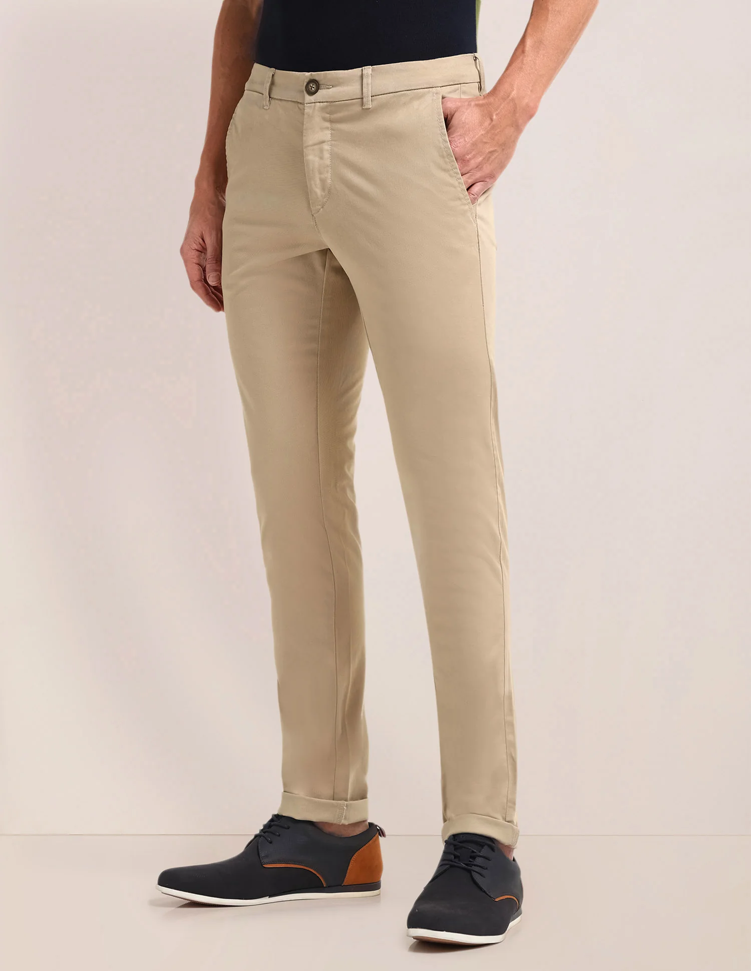 Denver Slim Fit Twill Trousers - Image 4