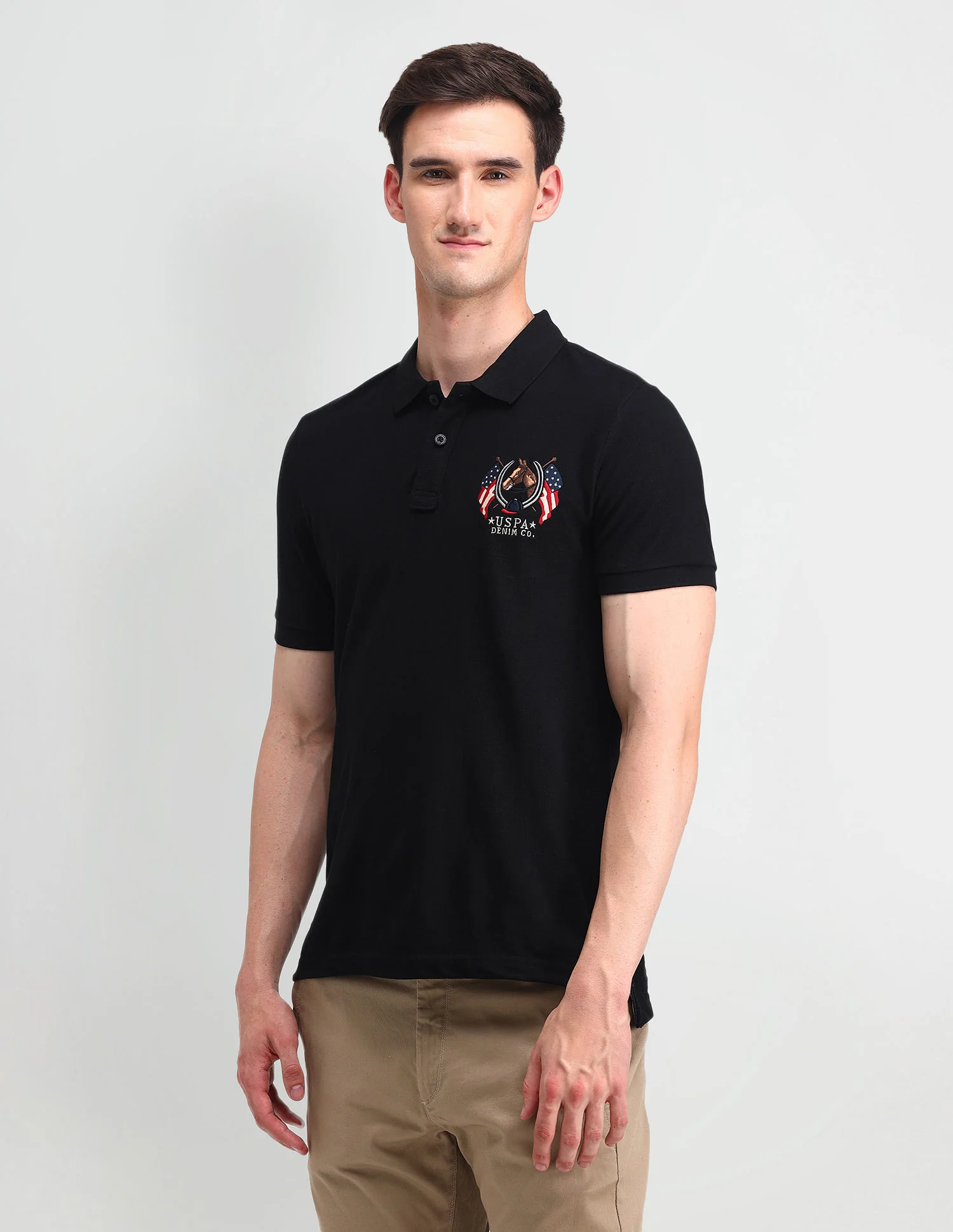 Brand Embroidered Cotton Polo Shirt - Image 4