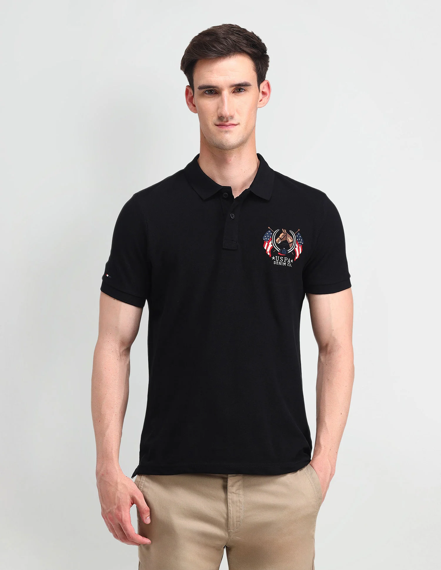 Brand Embroidered Cotton Polo Shirt - Image 6