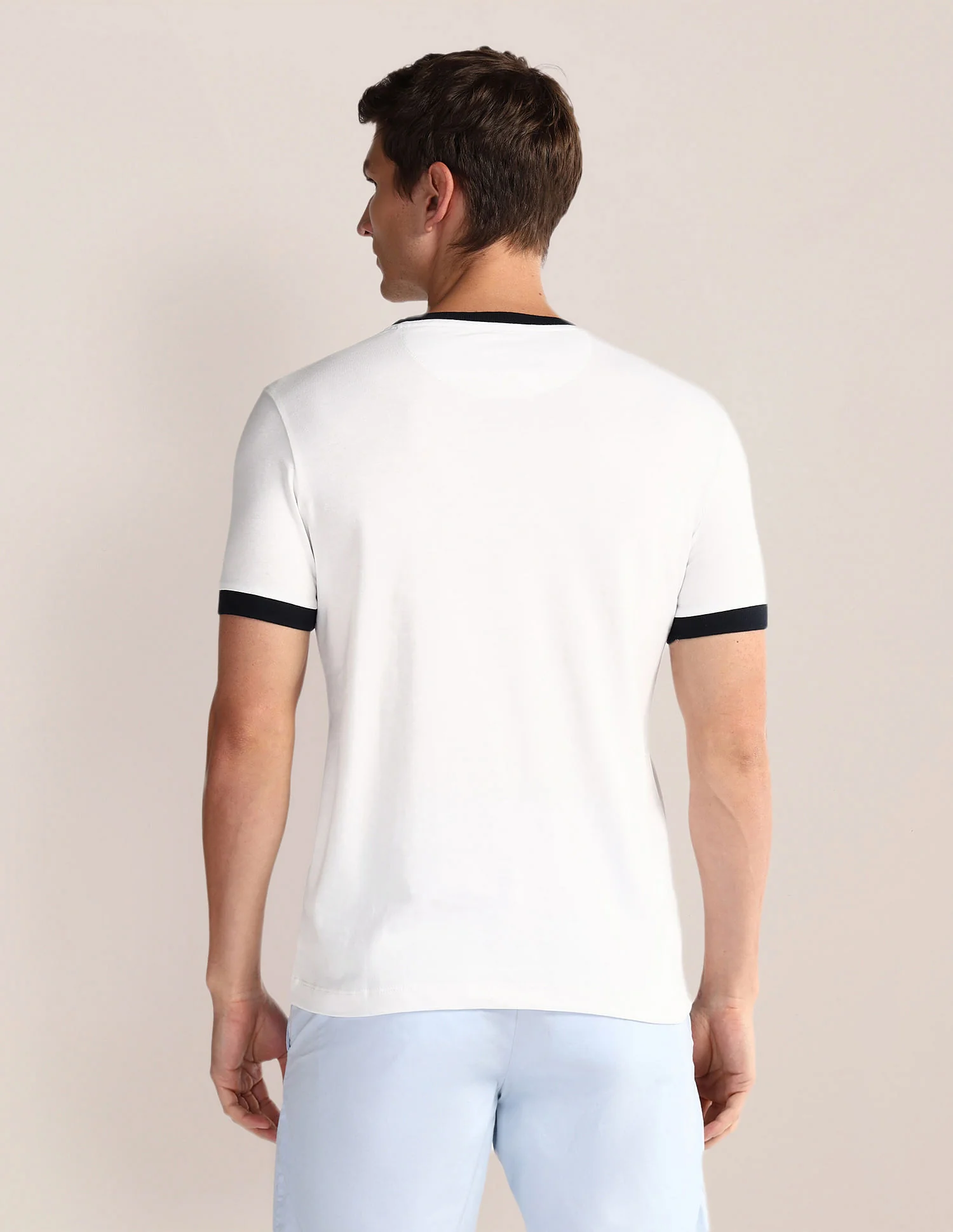 Crew Neck Brand Print T-Shirt - Image 3