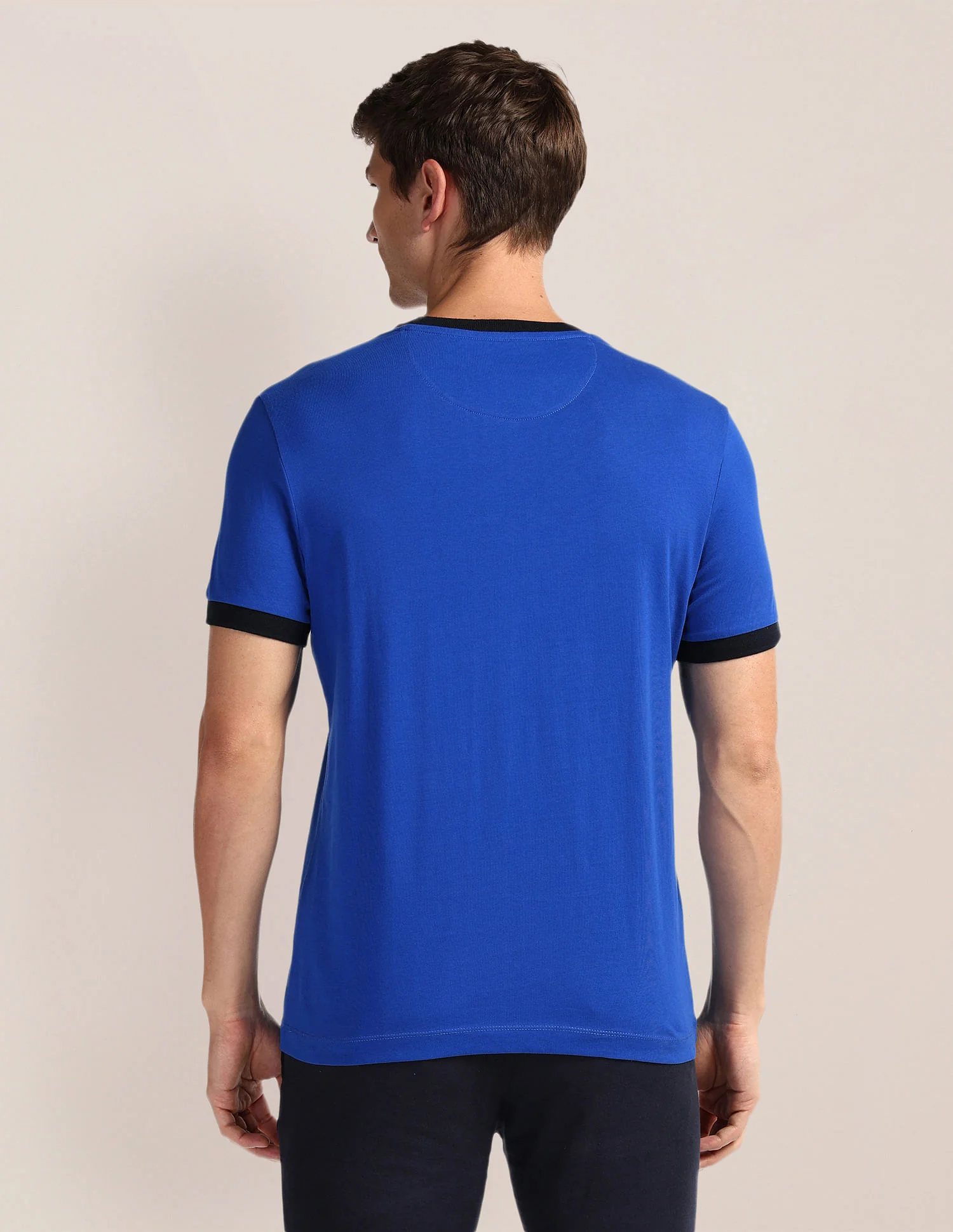 Crew Neck Brand Print T-Shirt - Image 5