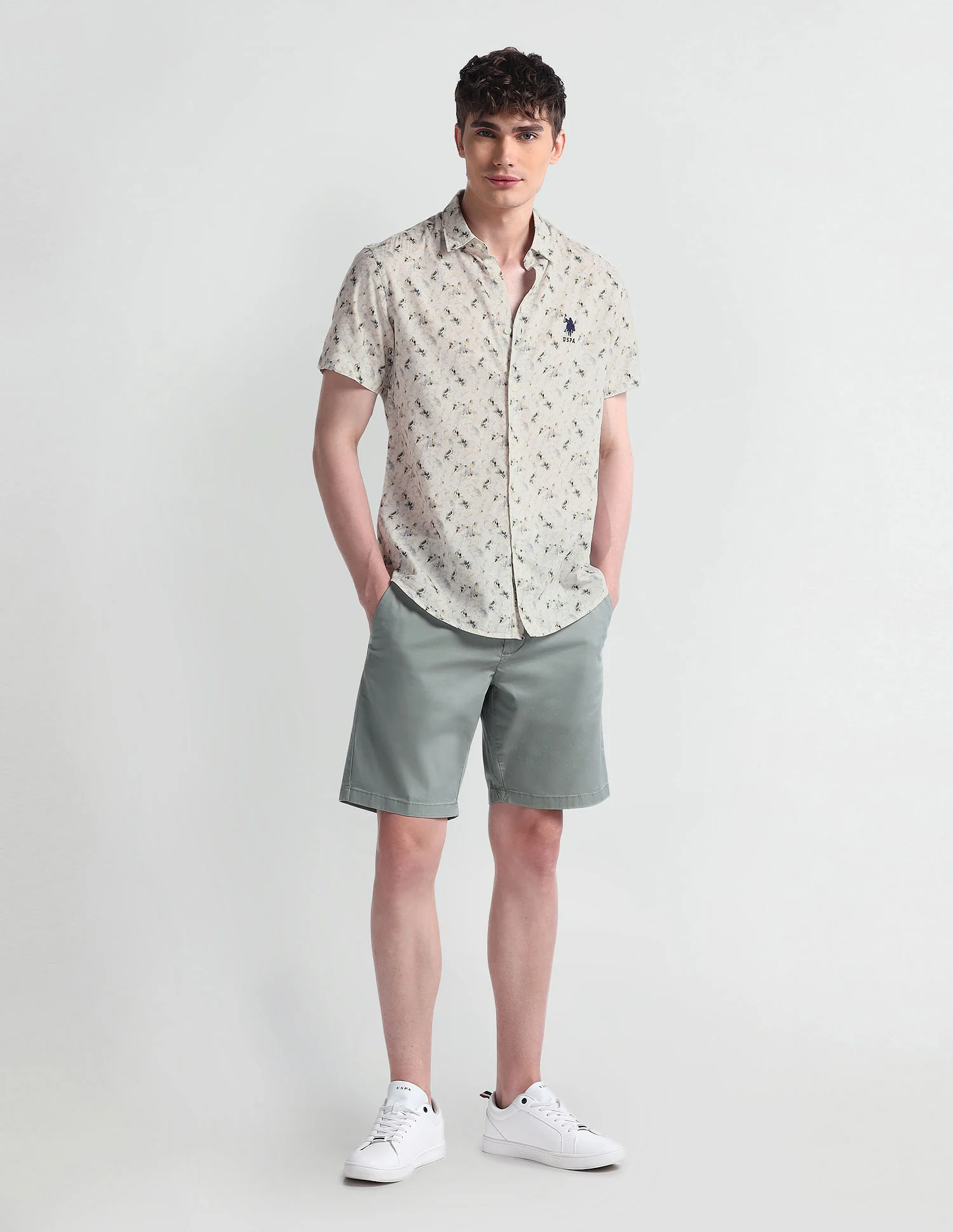 Short Sleeve Slim Fit Floral Shirt - Image 3
