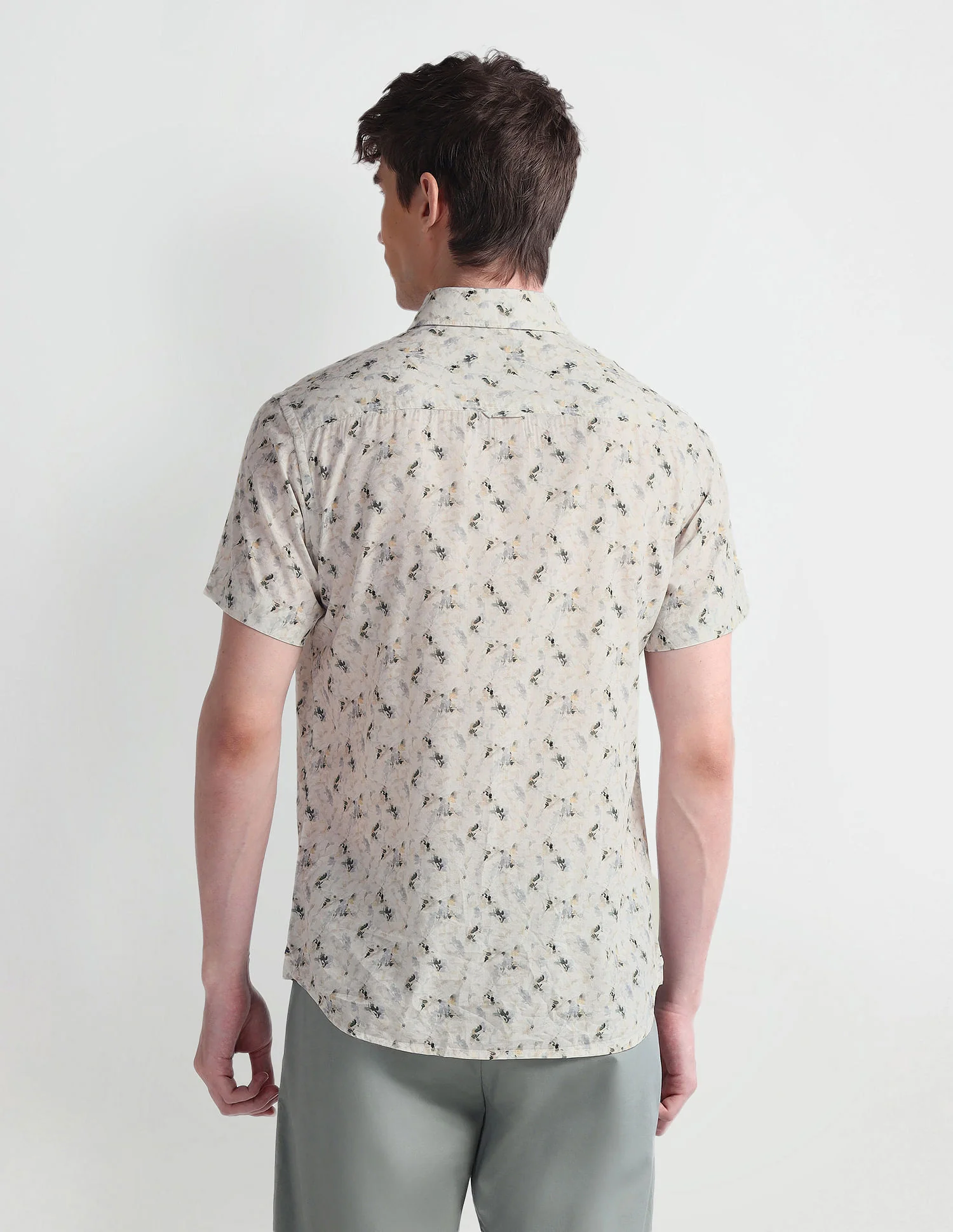 Short Sleeve Slim Fit Floral Shirt - Image 5