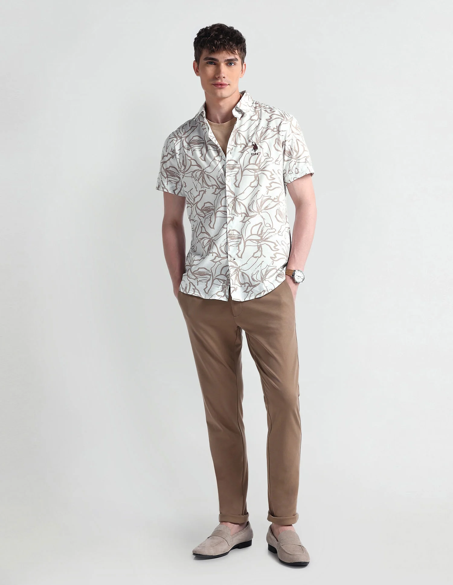 Slim Fit Floral Shirt - Image 3