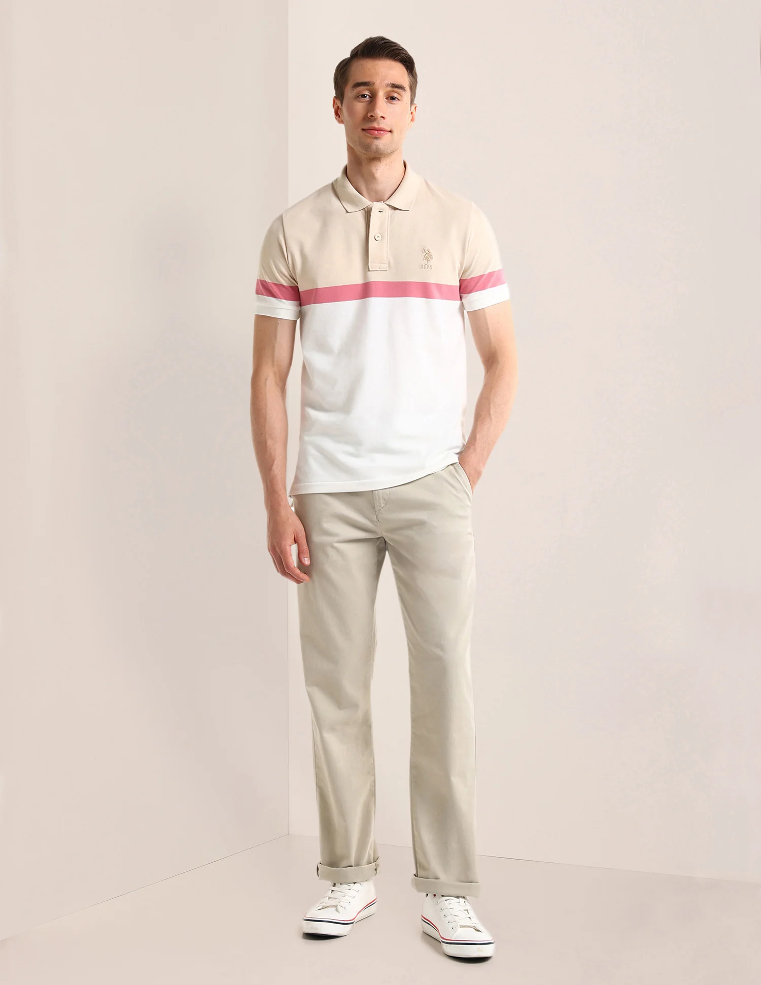 Riley Straight Fit Twill Trousers - Image 3