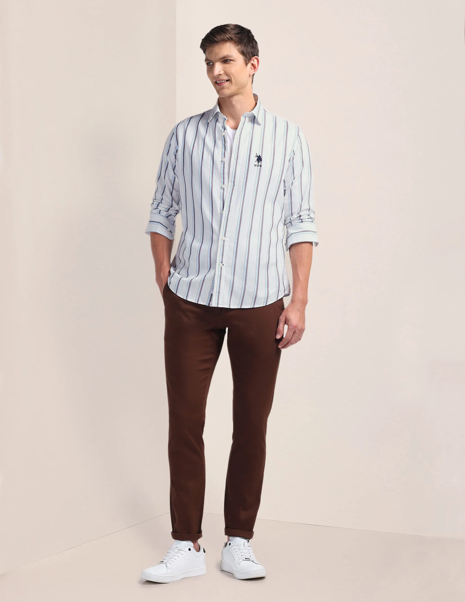 Tailored Vertical Stripes Shirt - Image 3