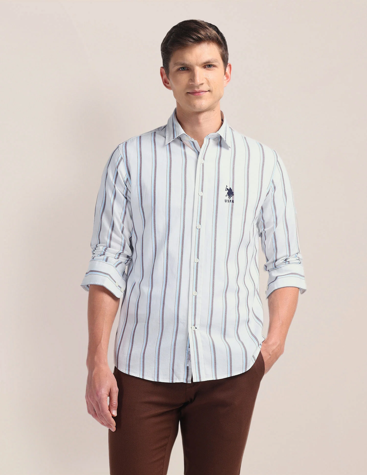Tailored Vertical Stripes Shirt - Image 6