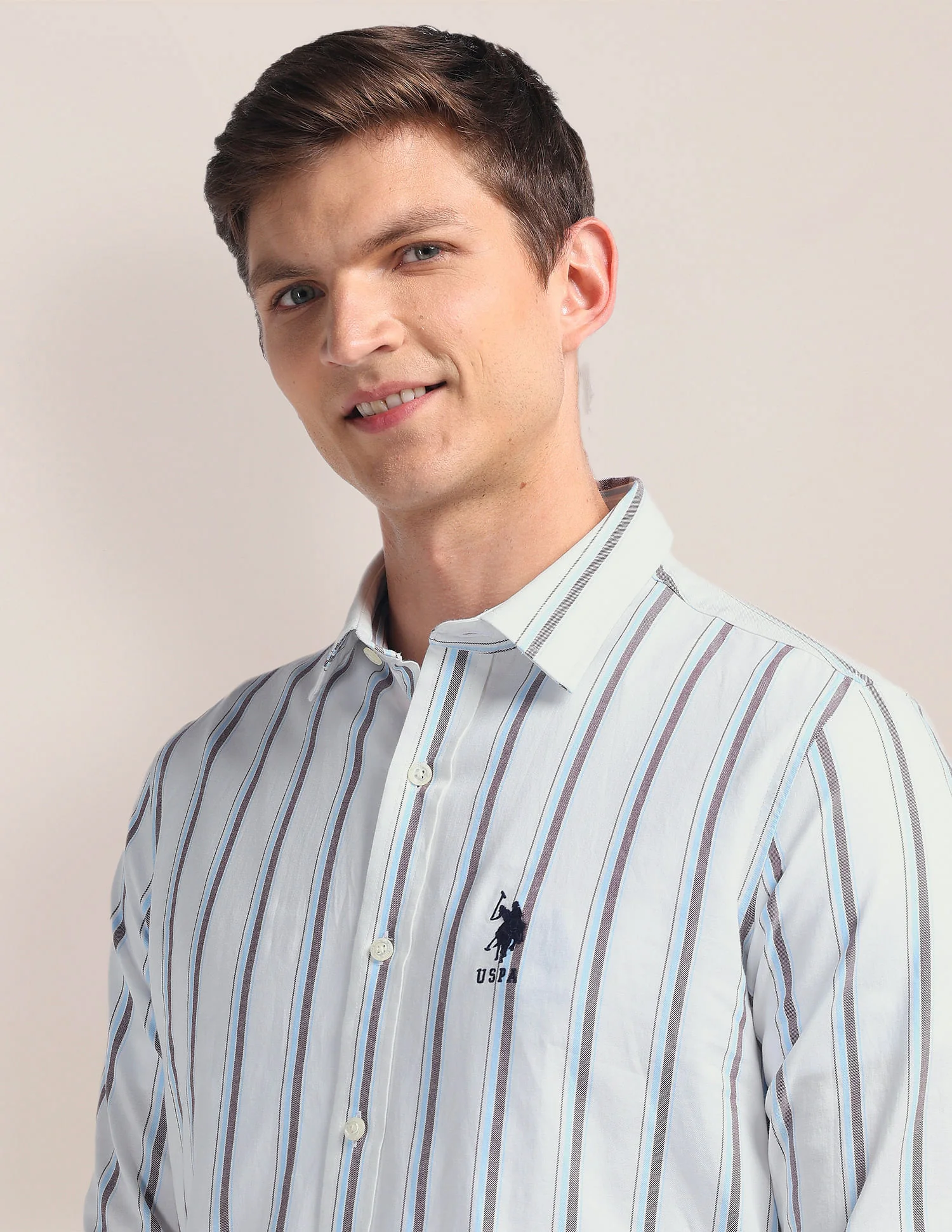 Tailored Vertical Stripes Shirt - Image 7