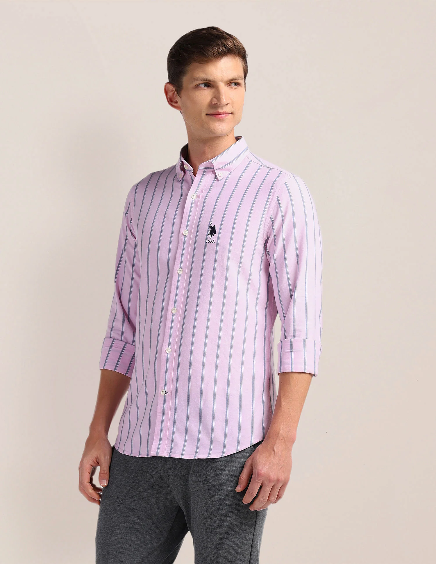 Vertical Stripes Pure Cotton Shirt - Image 4