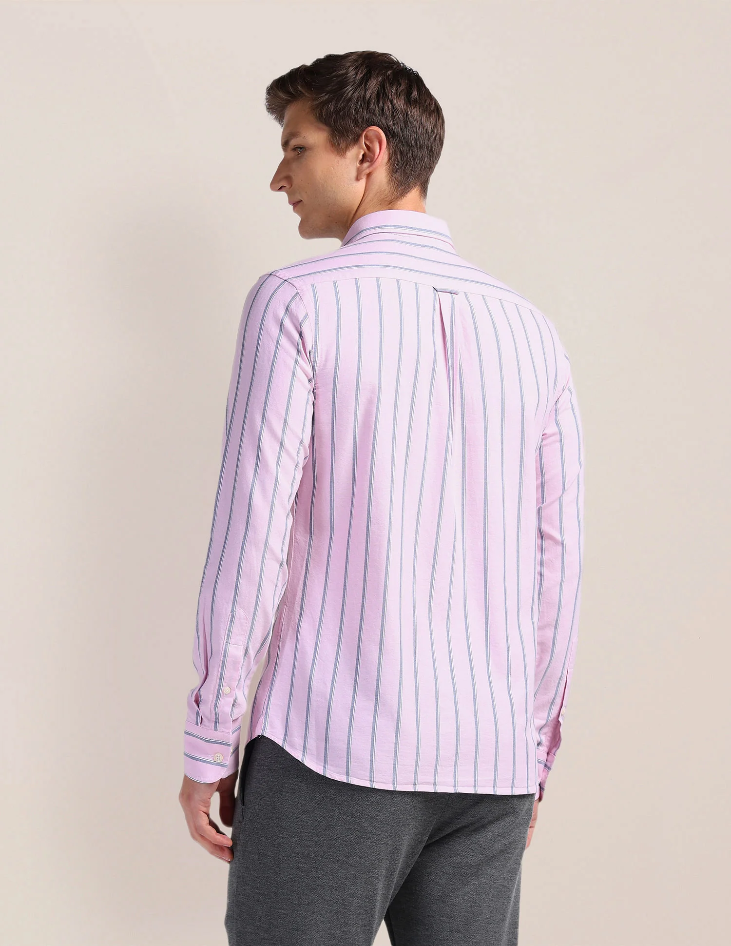 Vertical Stripes Pure Cotton Shirt - Image 5