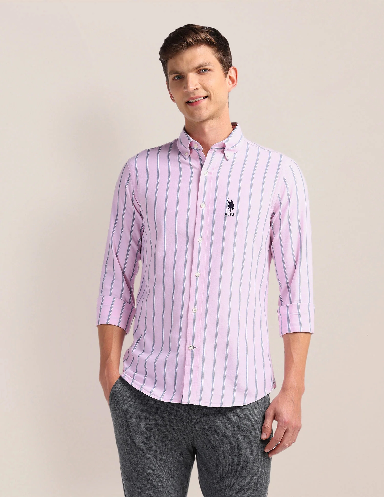 Vertical Stripes Pure Cotton Shirt - Image 6
