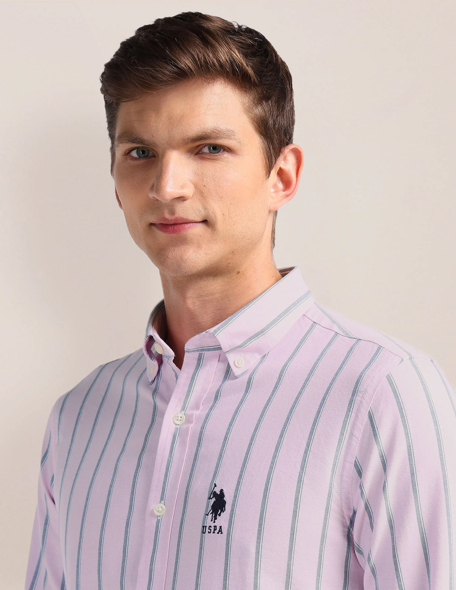 Vertical Stripes Pure Cotton Shirt - Image 7
