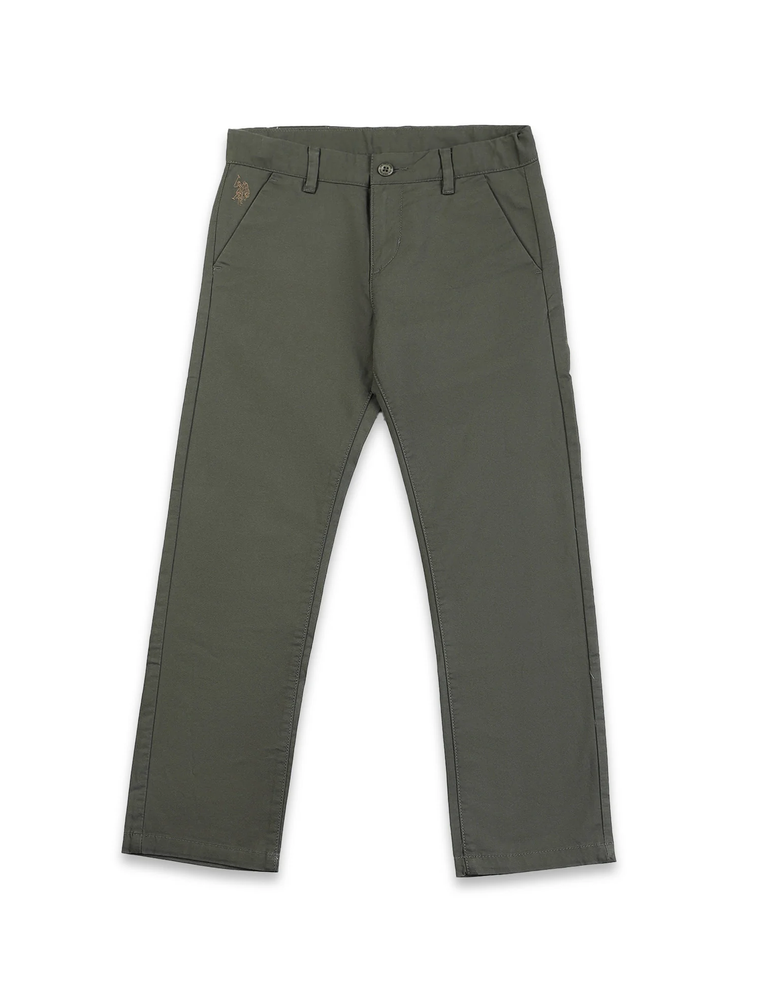 Mid Rise Twill Solid Trousers - Image 6