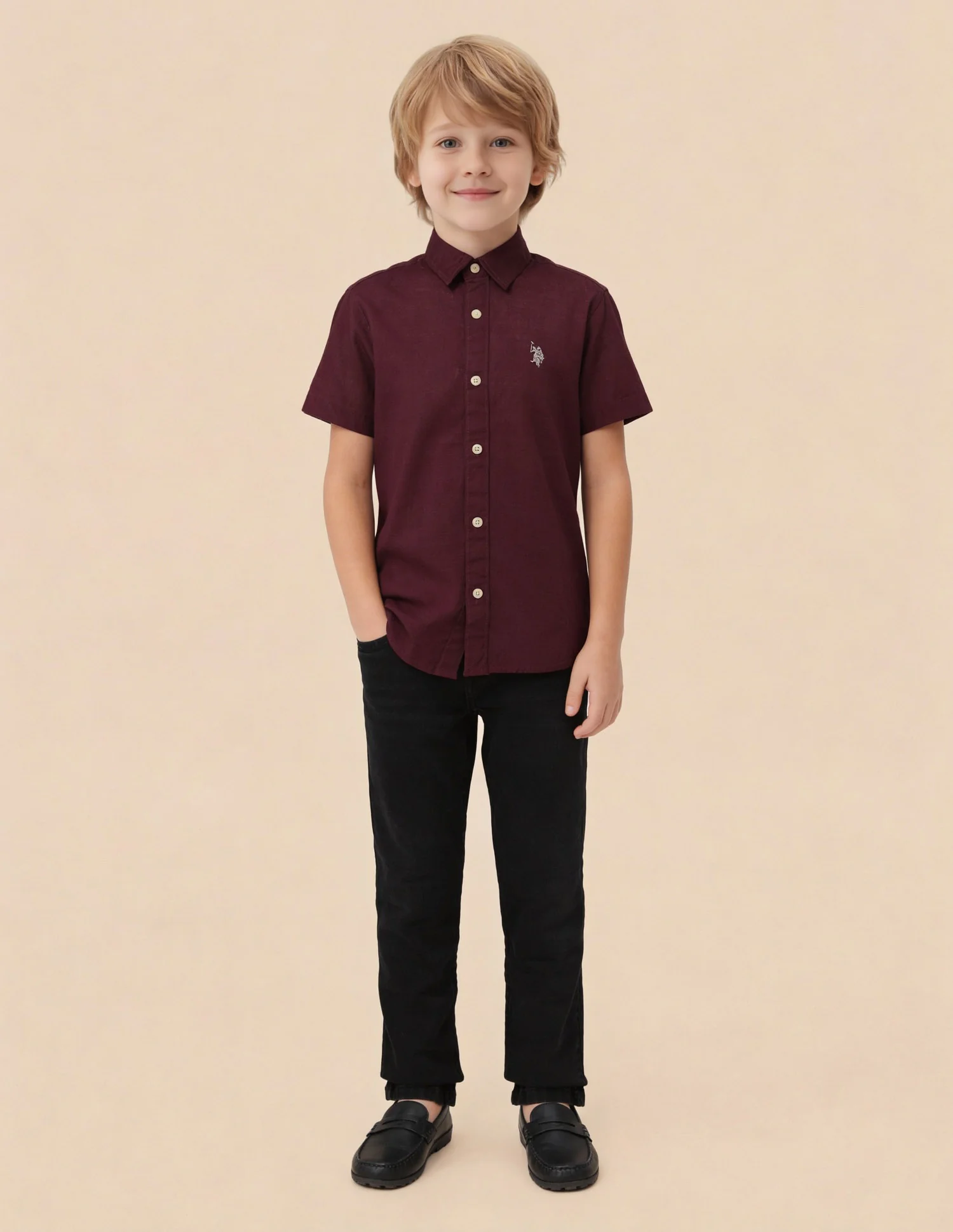 Pure Cotton Solid Shirt - Image 3