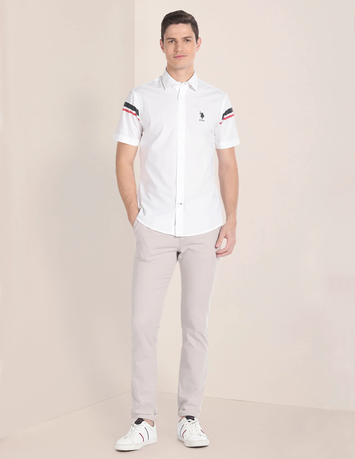 Short Sleeve Horizontal Stripe Shirt - Image 3