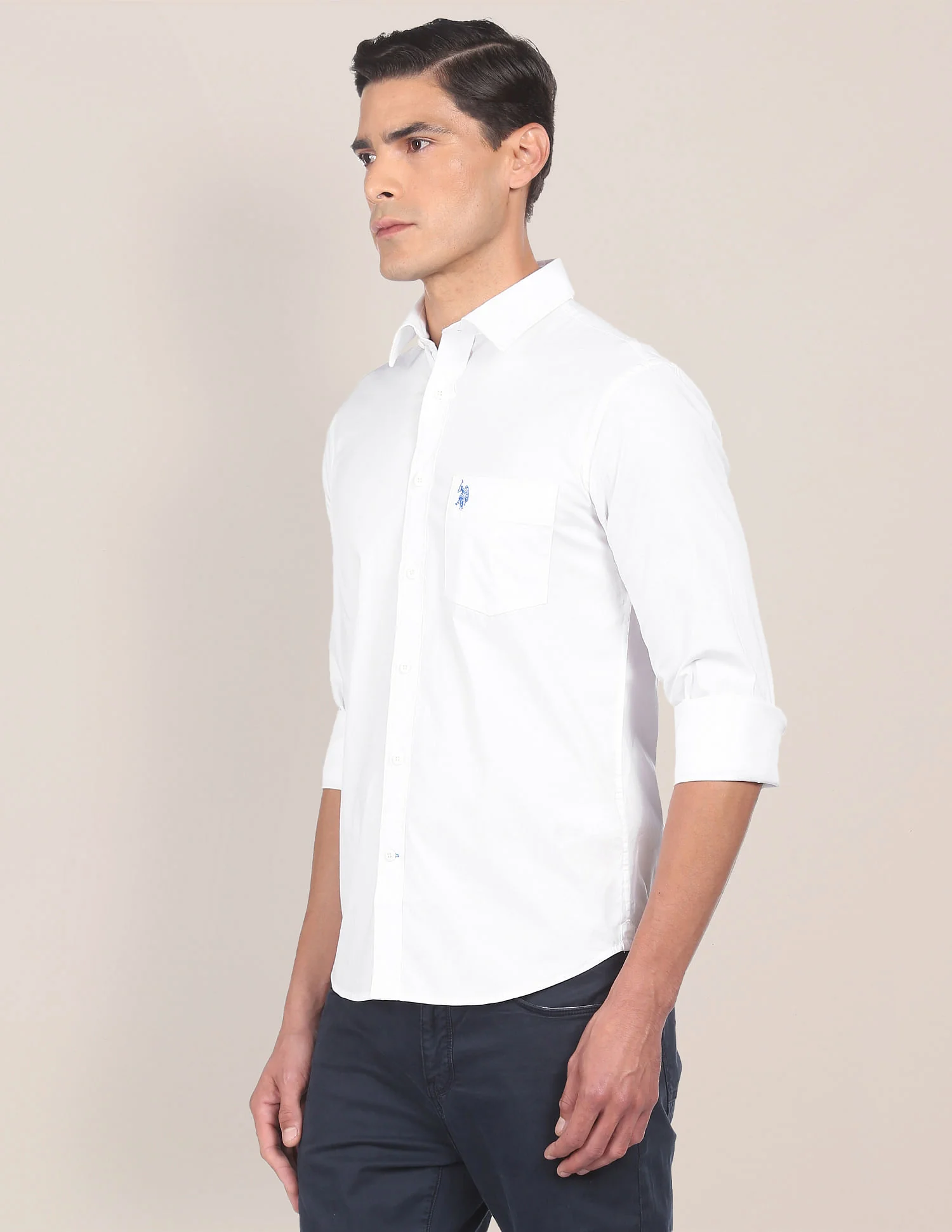Slim Fit Solid Casual Shirt - Image 4