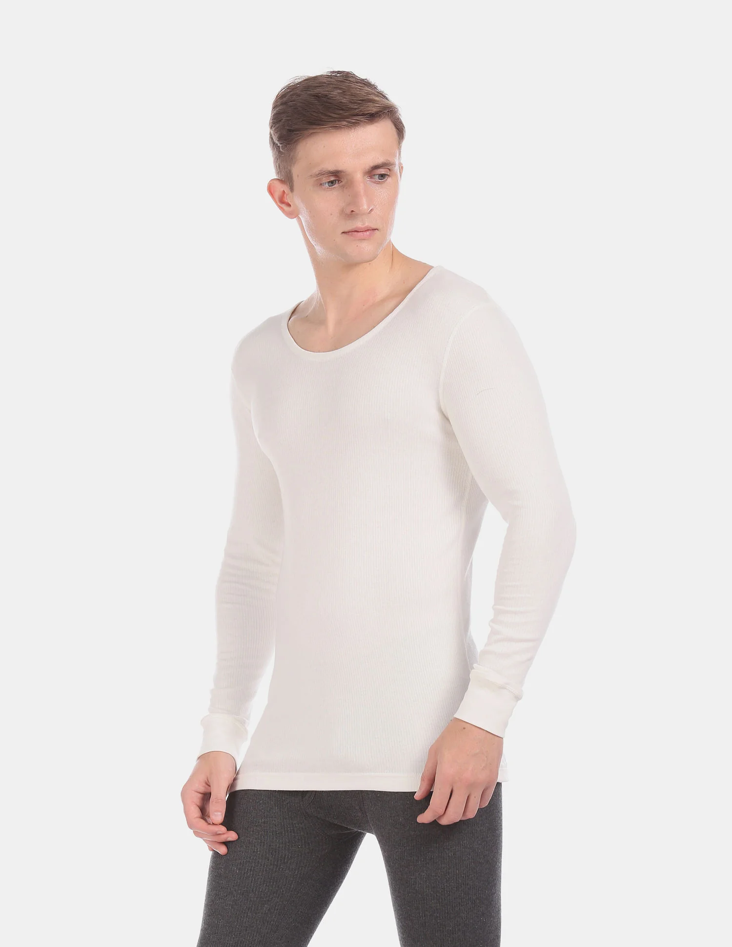 Slim Fit Solid I652 Thermal T-Shirt - Pack Of 1 - Image 3