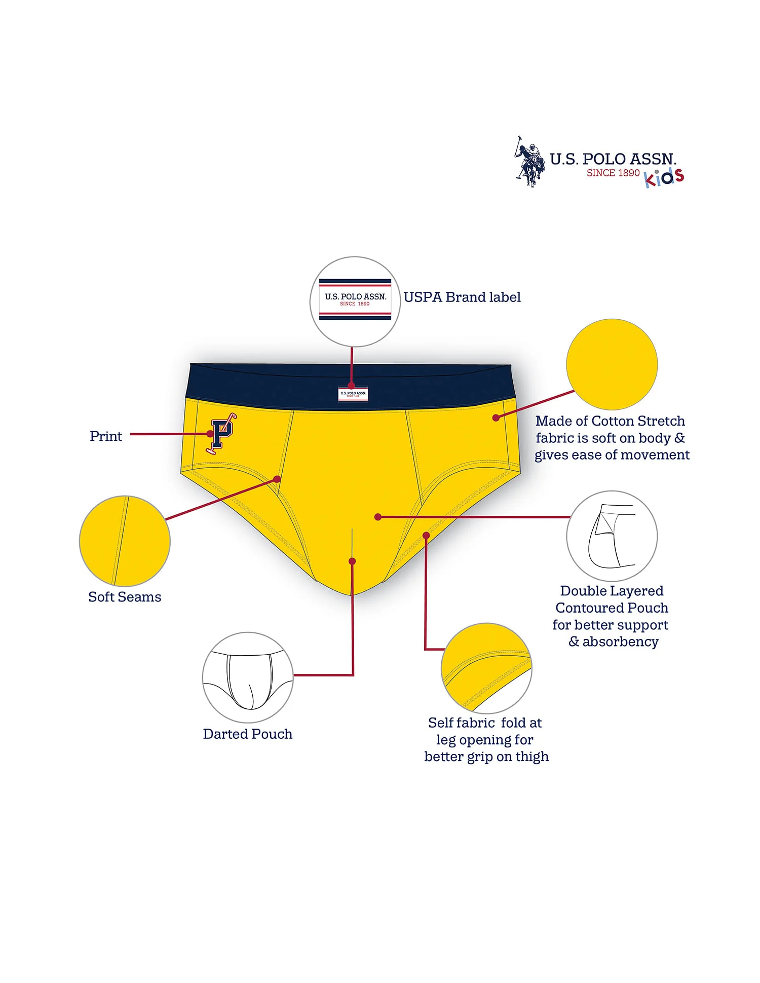 Solid Cotton Spandex IKBA Briefs - Pack Of 3 - Image 7