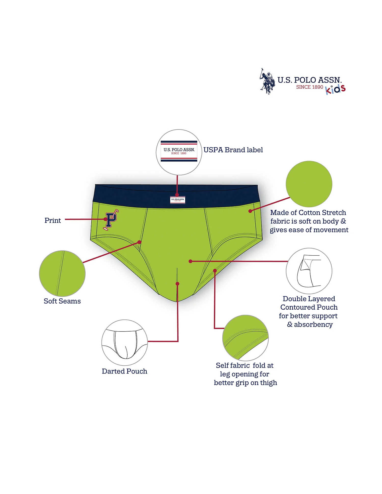 Solid Cotton Spandex IKBA Briefs - Pack Of 3 - Image 7