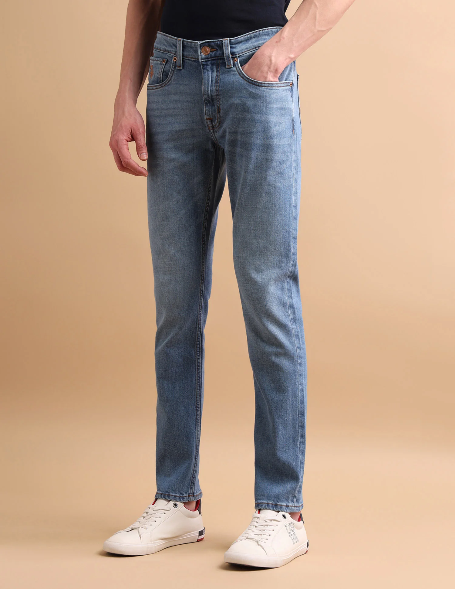 Stone Wash Brandon Slim Fit Jeans - Image 4