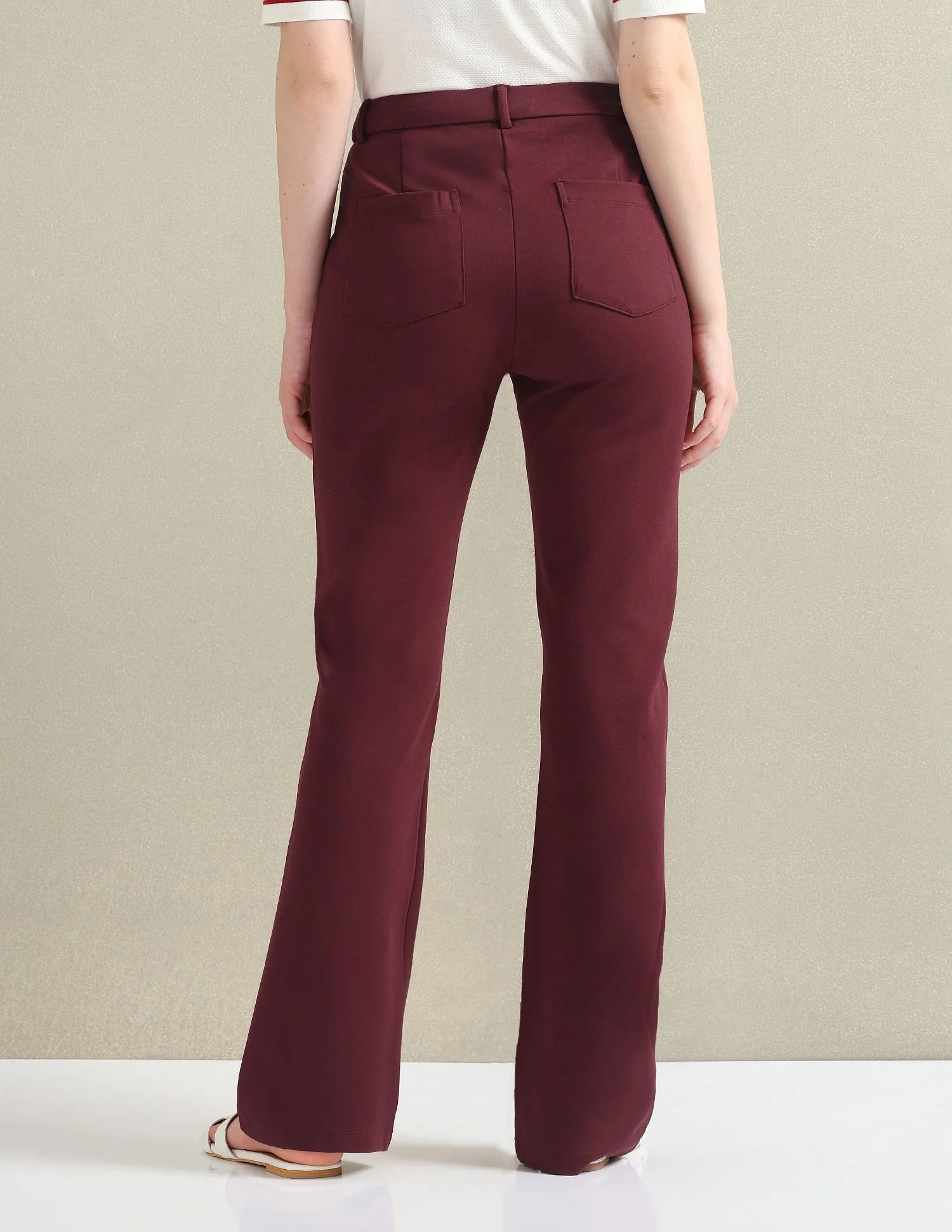 Straight Fit Ponte Roma Trousers - Image 5