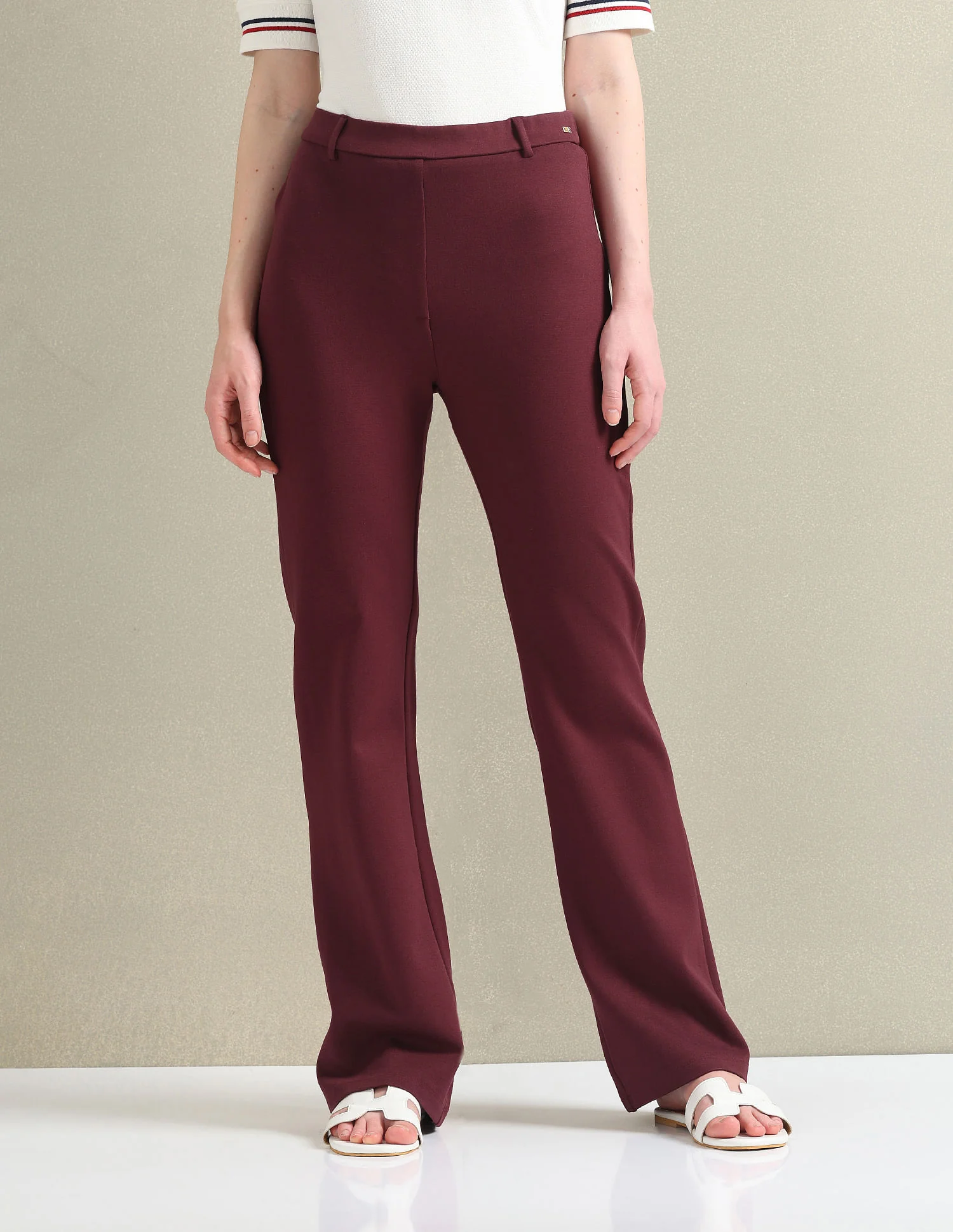 Straight Fit Ponte Roma Trousers - Image 6